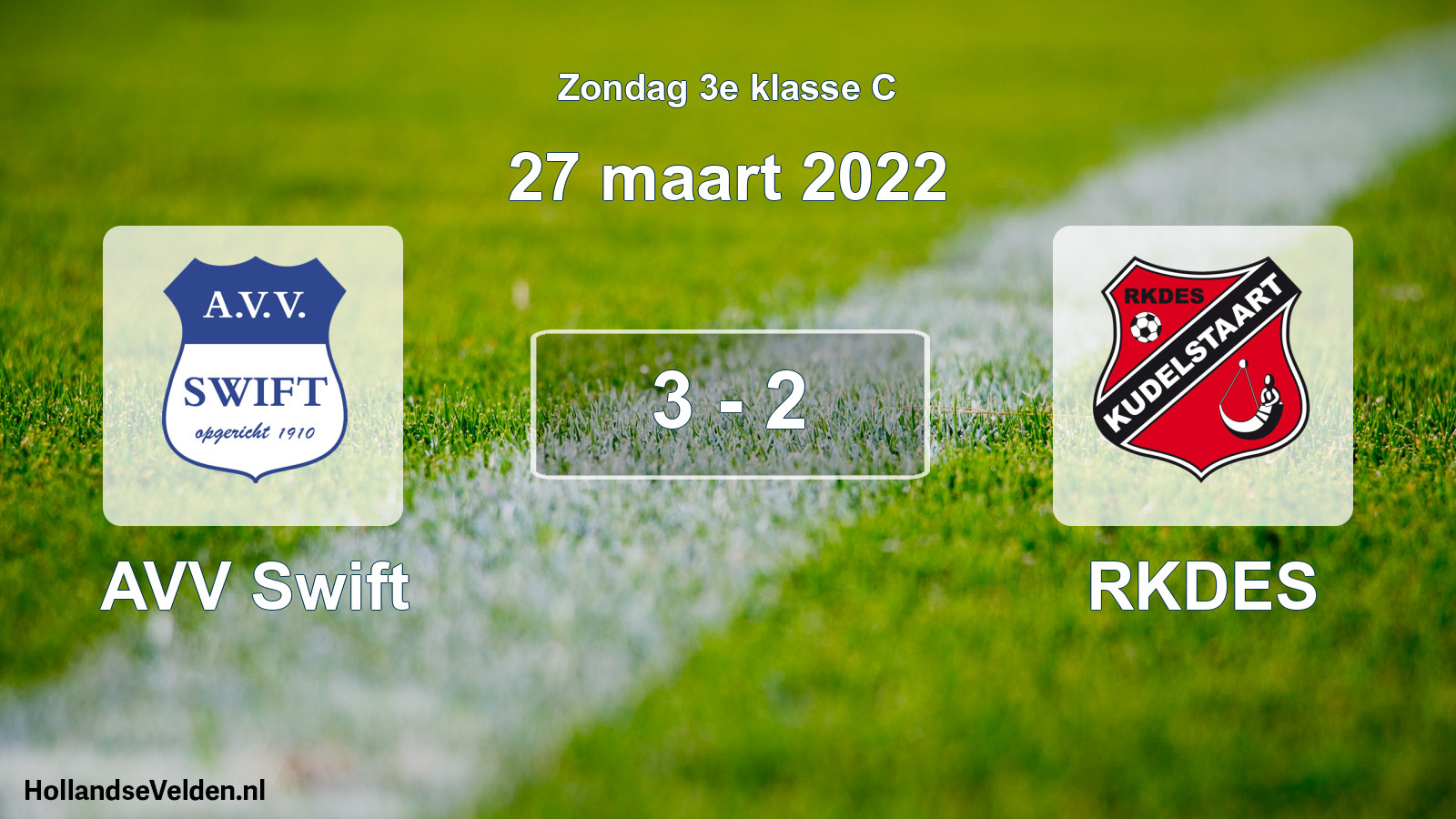 Total number of matches played: AVV Swift - RKDES 3 - 2 (27 March 2022)
