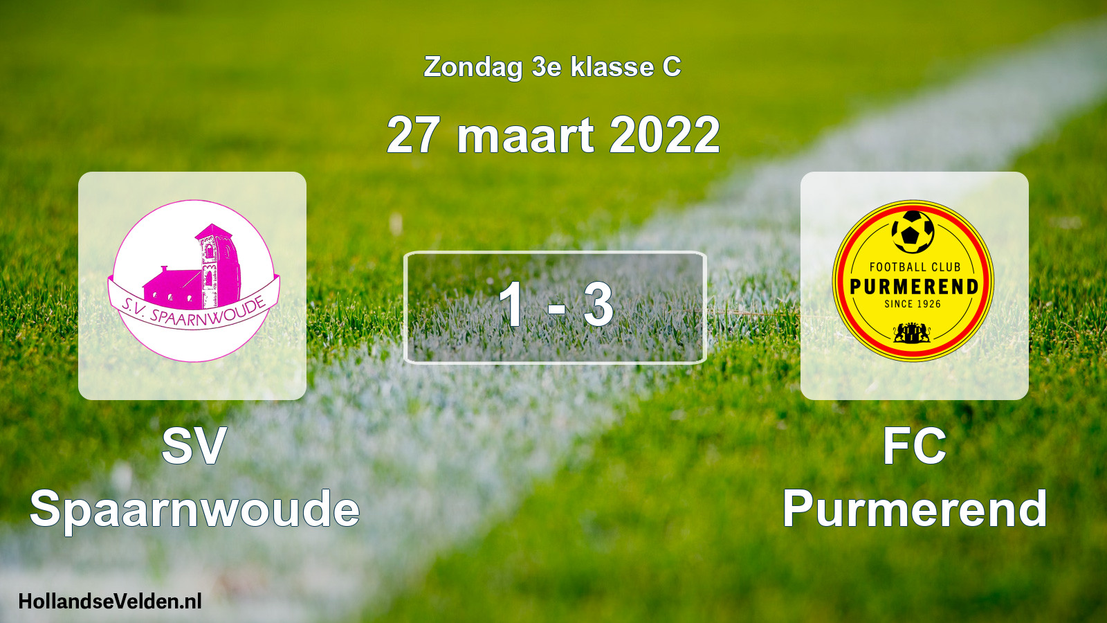 Total number of matches played: SV Spaarnwoude - FC Purmerend 1 - 3 (27 March 2022)
