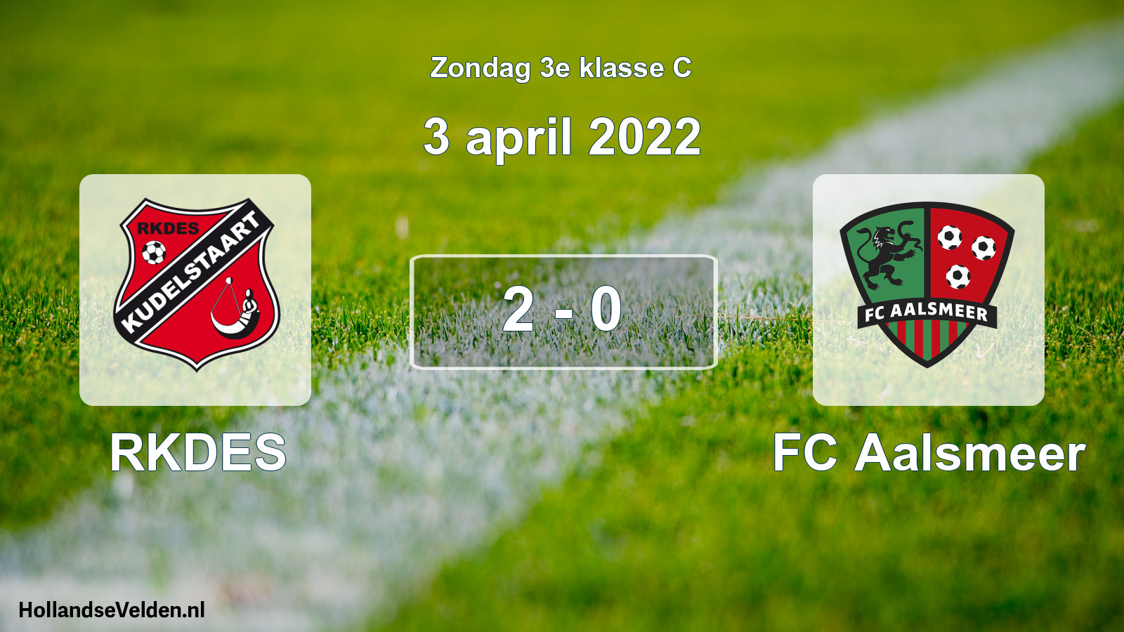 Total number of matches played: RKDES - FC Aalsmeer 2 - 0 (3 April 2022)