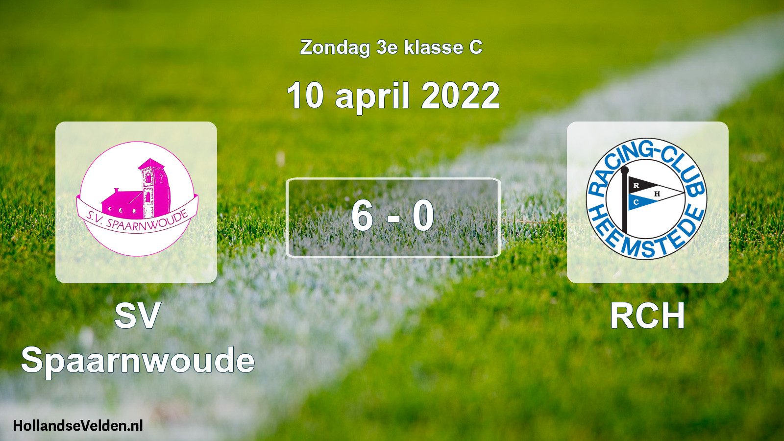 Total number of matches played: SV Spaarnwoude - RCH 6 - 0 (10 April 2022)