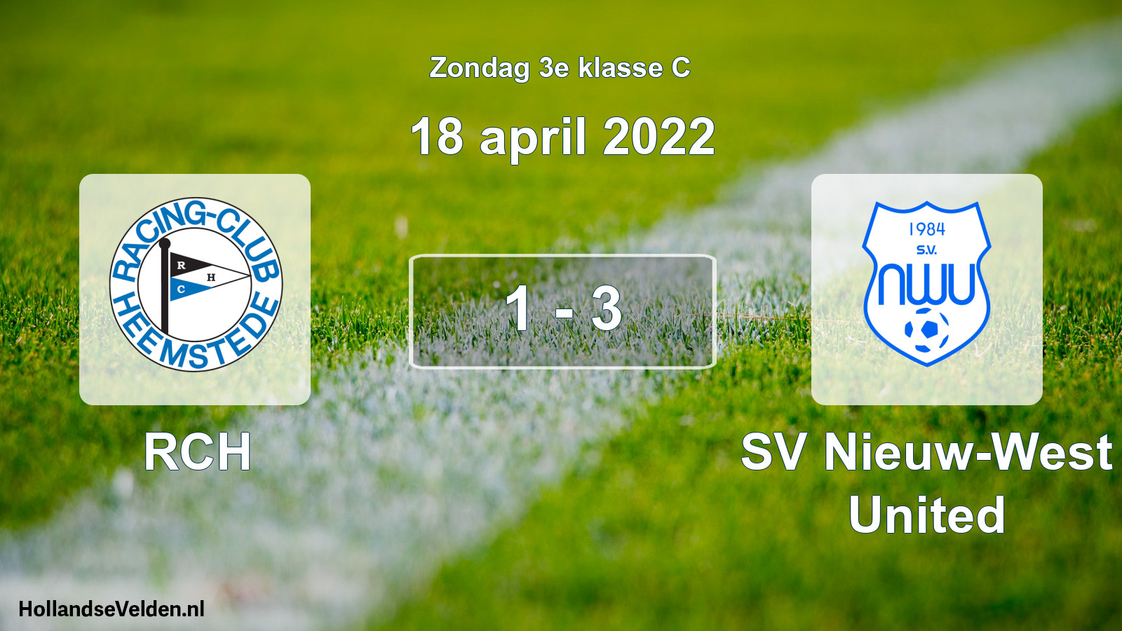 Total number of matches played: RCH - SV Nieuw-West United 1 - 3 (18 April 2022)