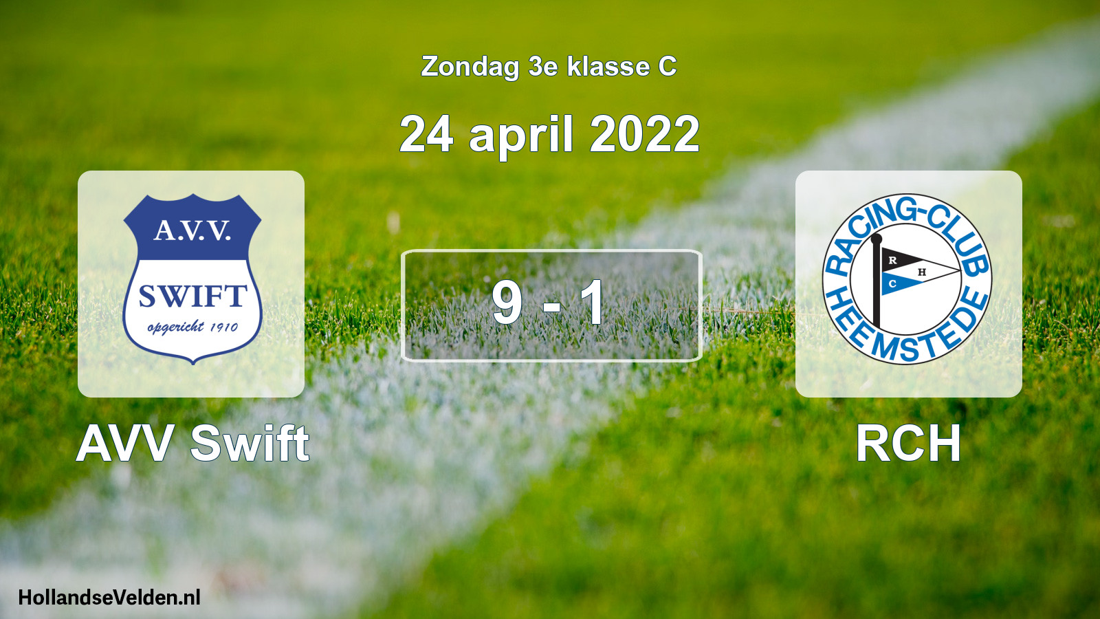 Total number of matches played: AVV Swift - RCH 9 - 1 (24 April 2022)
