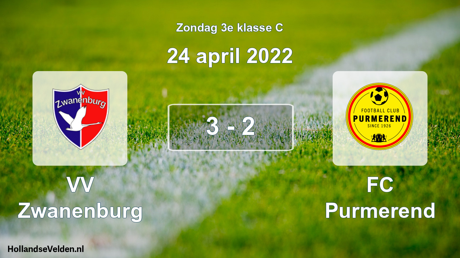 Total number of matches played: VV Zwanenburg - FC Purmerend 3 - 2 (24 April 2022)