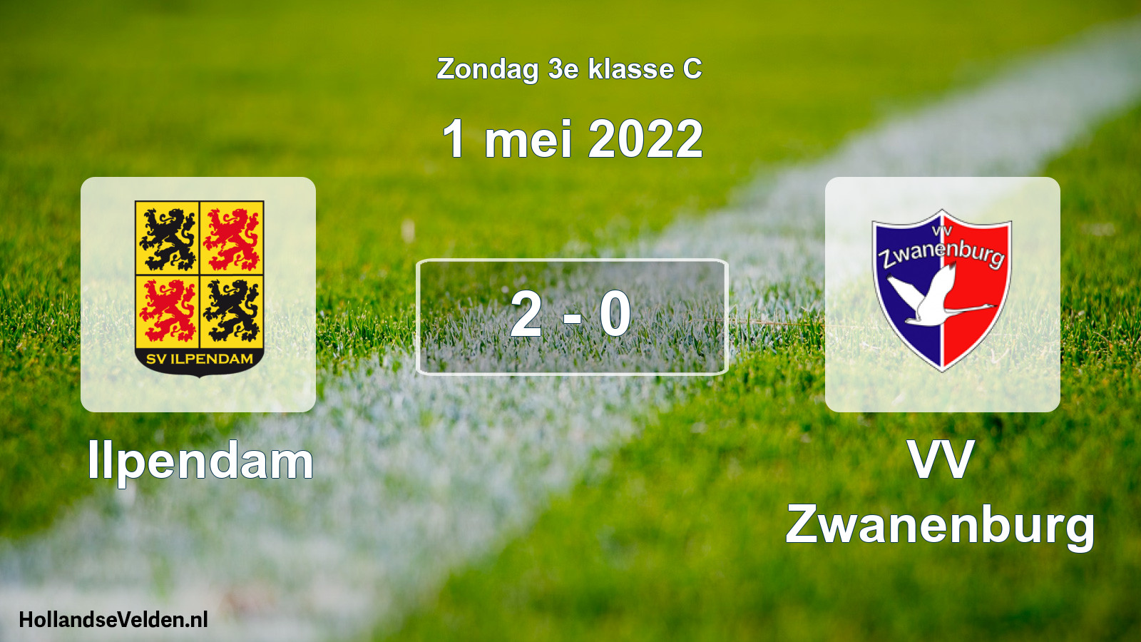 Total number of matches played: Ilpendam - VV Zwanenburg 2 - 0 (1 May 2022)