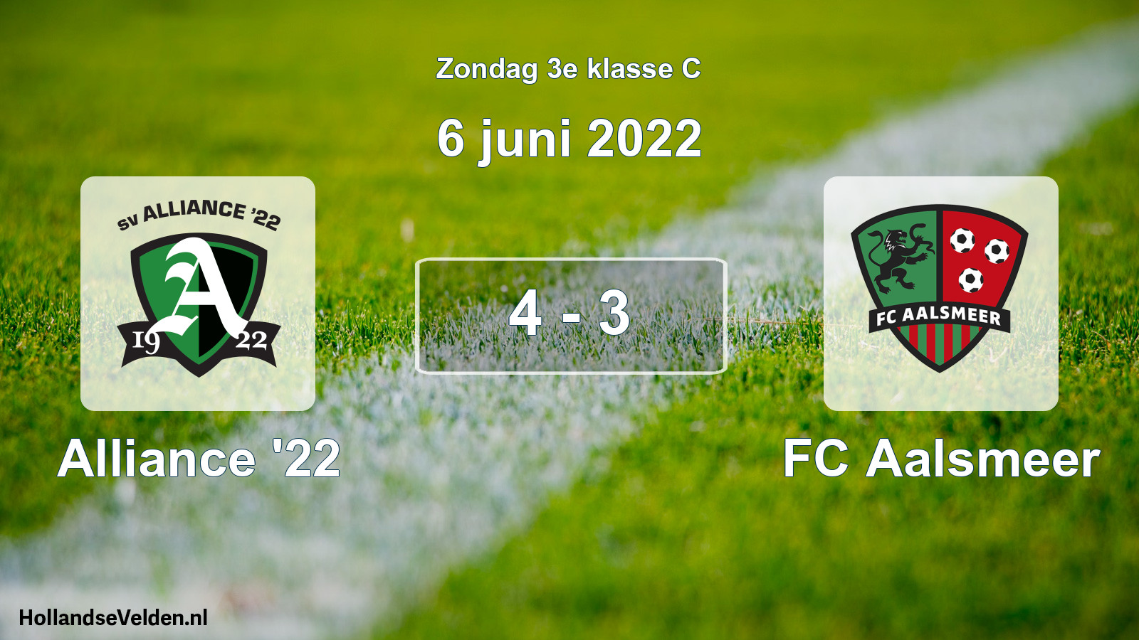 Total number of matches played: Alliance '22 - FC Aalsmeer 4 - 3 (6 June 2022)