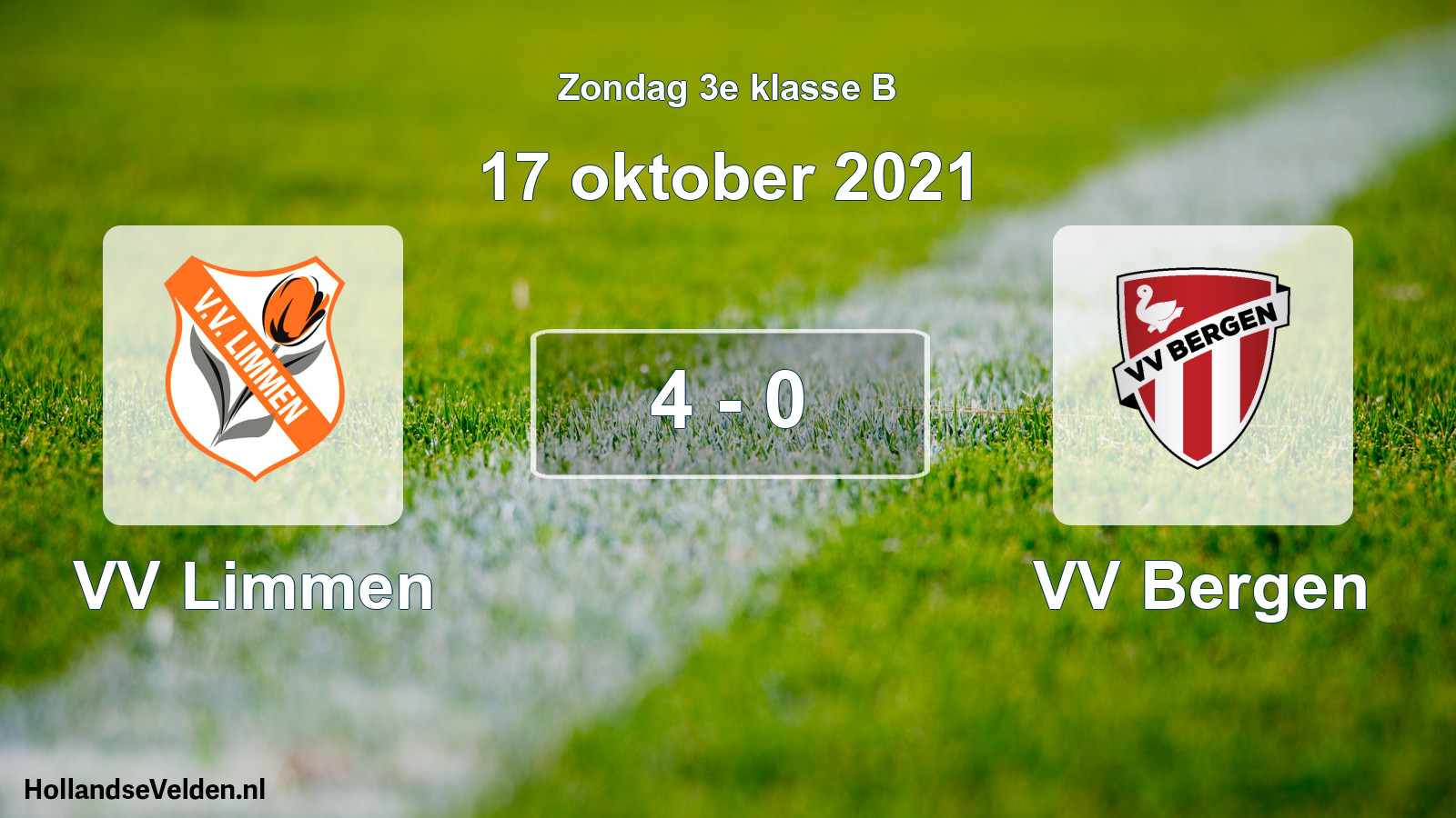 Total number of matches played: VV Limmen - VV Bergen 4 - 0 (17 October 2021)