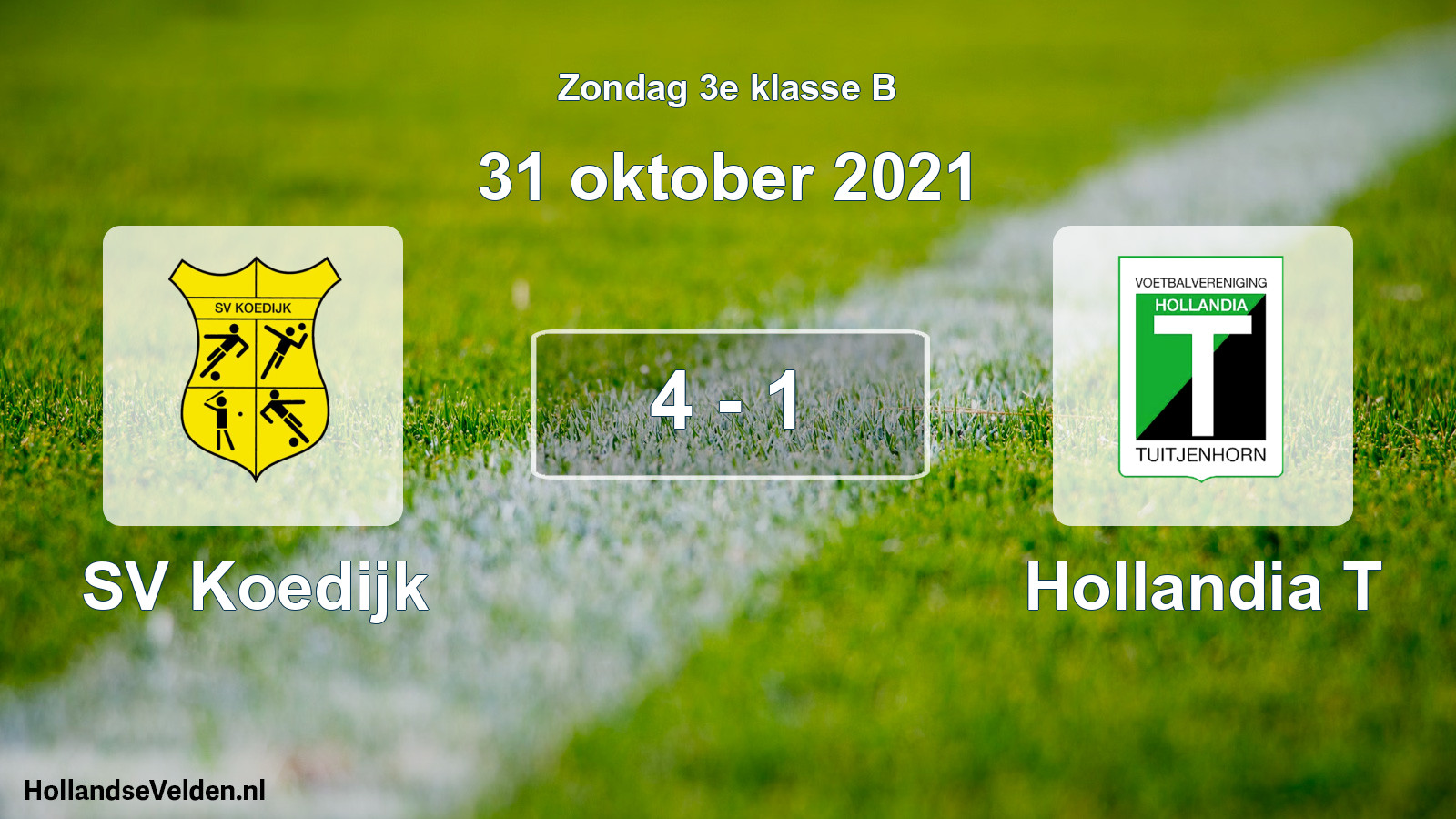 Total number of matches played: SV Koedijk - Hollandia T 4 - 1 (31 October 2021)