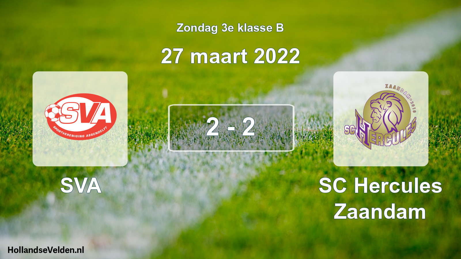 Total number of matches played: SVA - SC Hercules Zaandam 2 - 2 (27 March 2022)