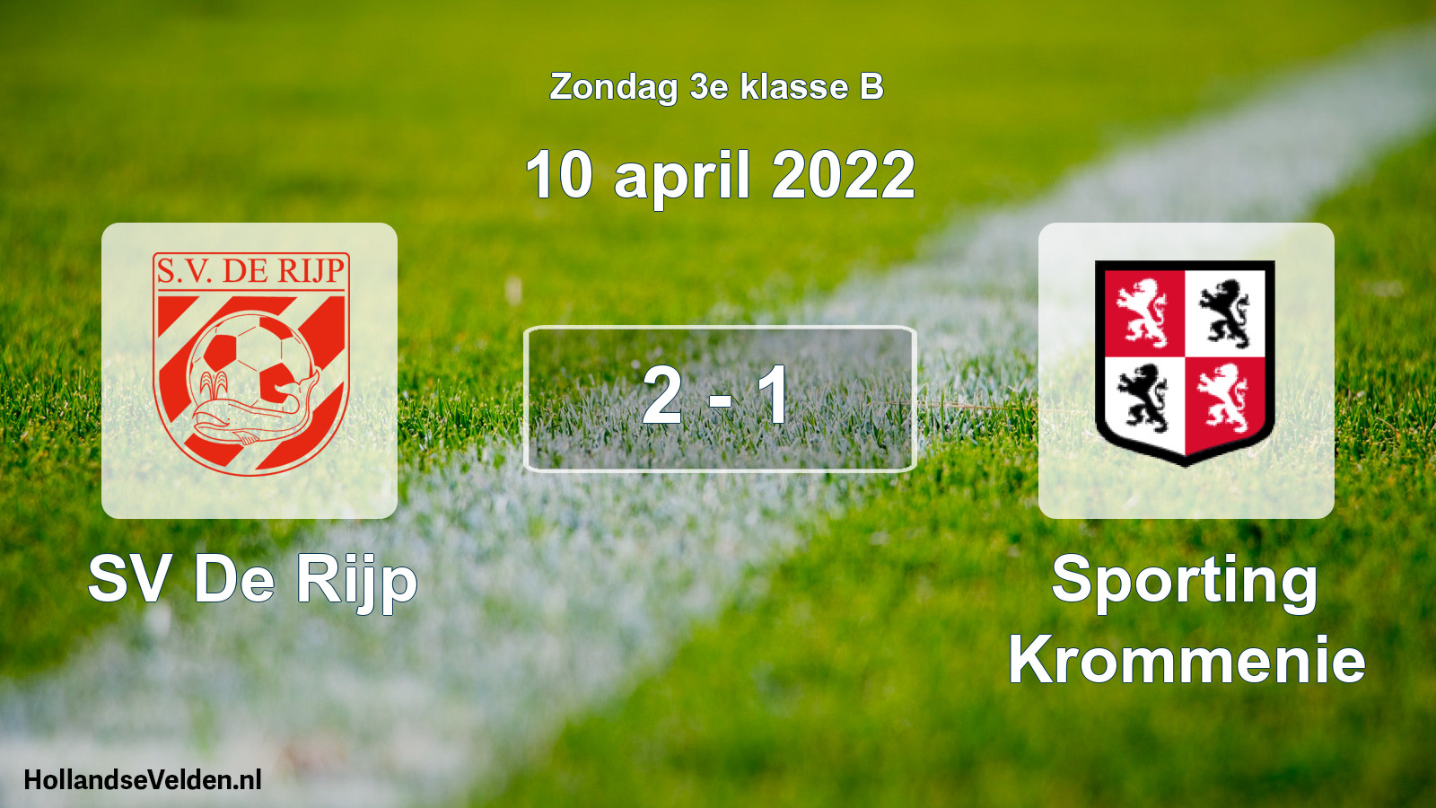 Total number of matches played: SV De Rijp - Sporting Krommenie 2 - 1 (10 April 2022)