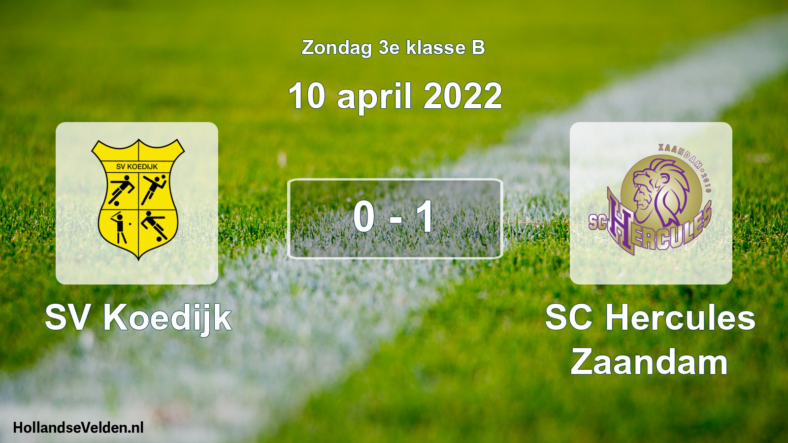 Total number of matches played: SV Koedijk - SC Hercules Zaandam 0 - 1 (10 April 2022)