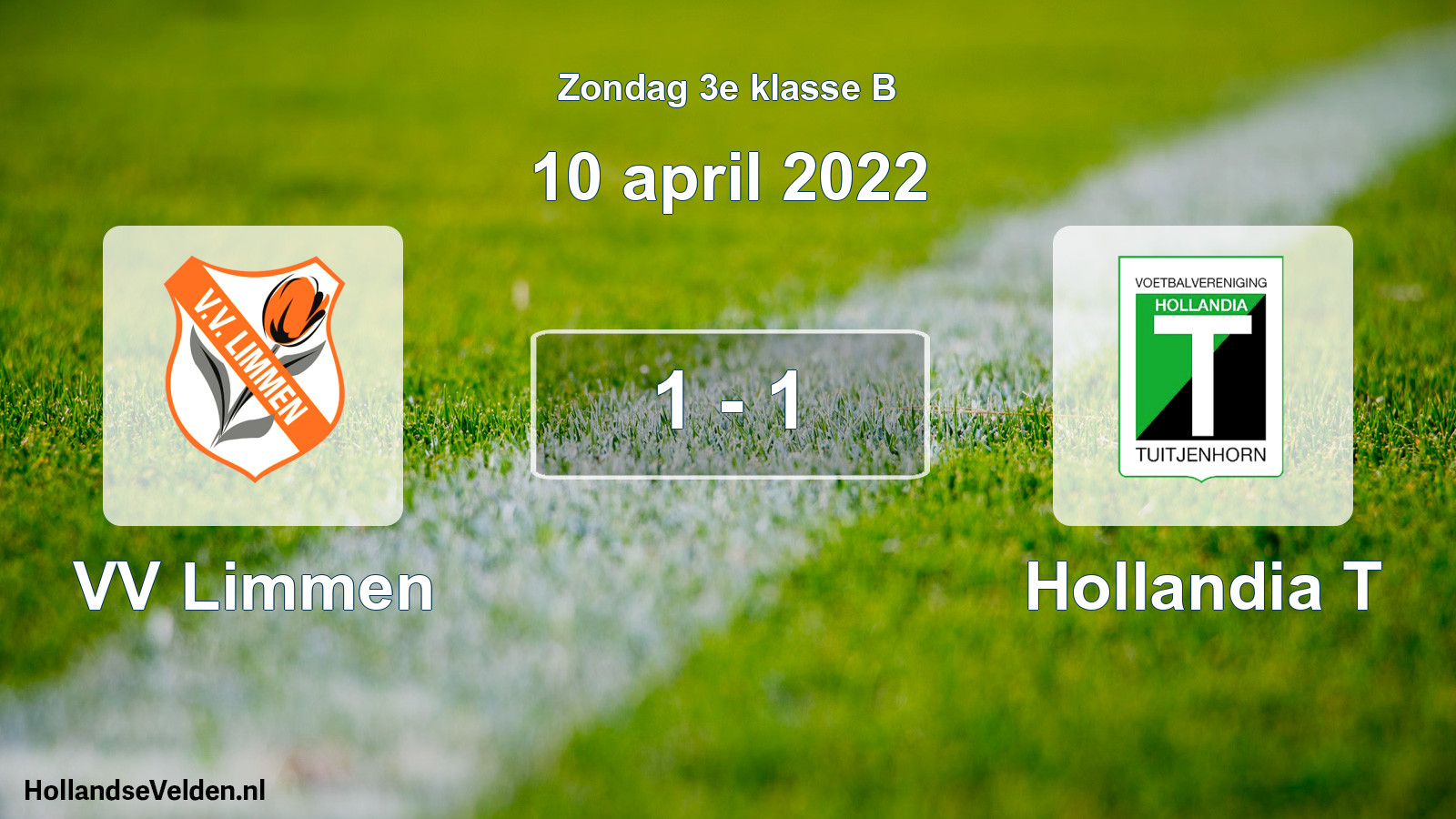 Total number of matches played: VV Limmen - Hollandia T 1 - 1 (10 April 2022)