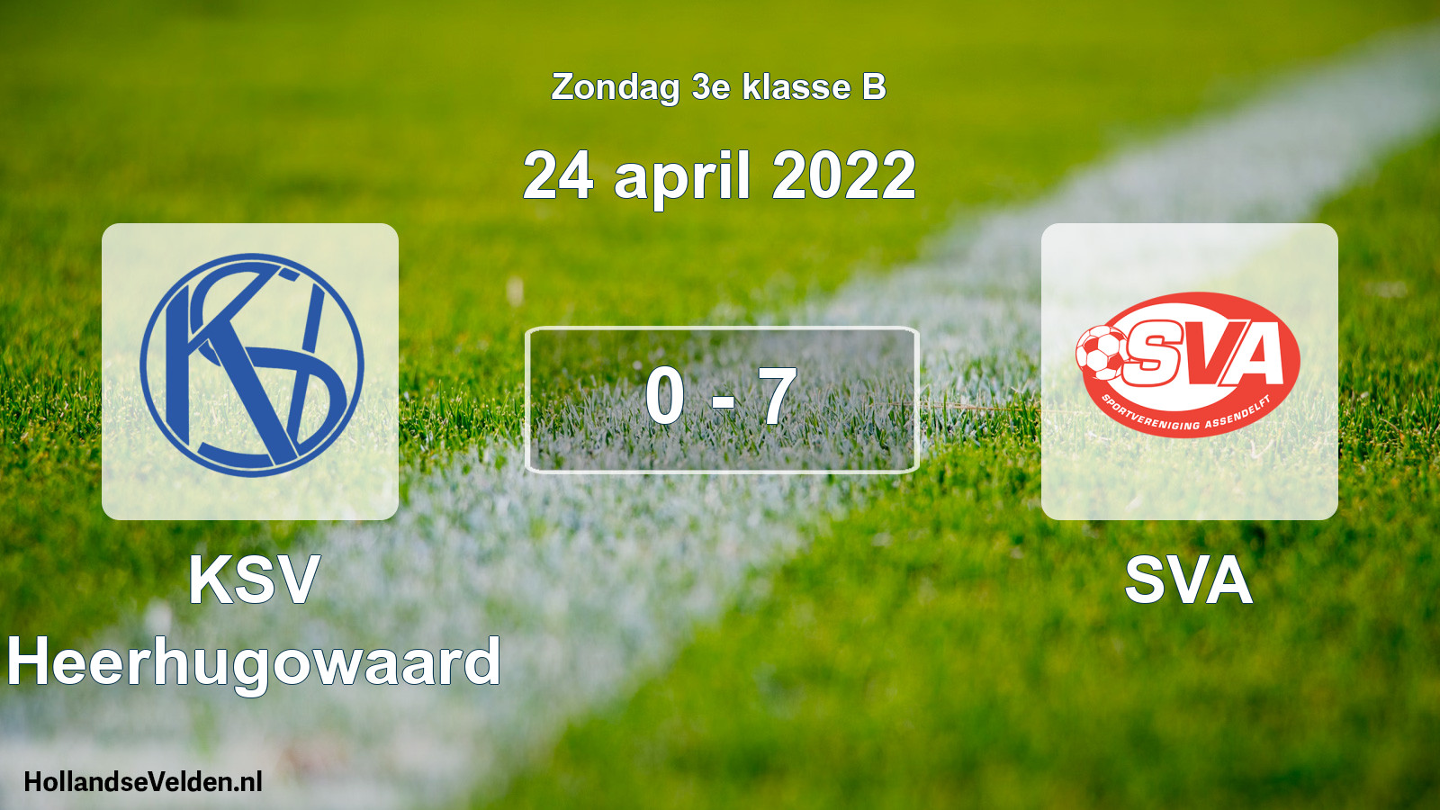 Total number of matches played: KSV Heerhugowaard - SVA 0 - 7 (24 April 2022)