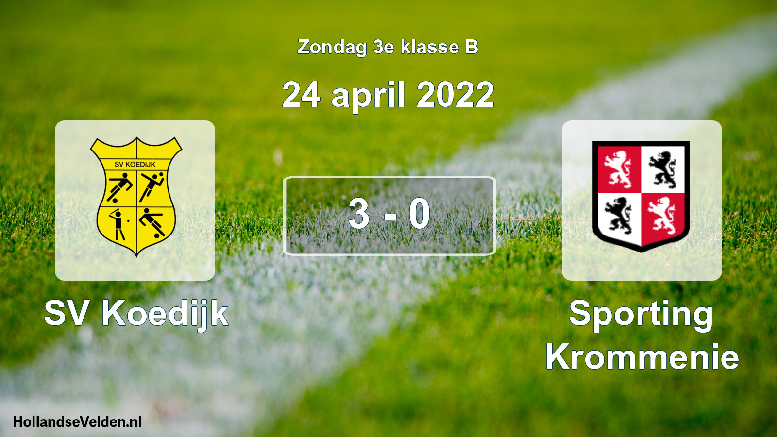 Total number of matches played: SV Koedijk - Sporting Krommenie 3 - 0 (24 April 2022)