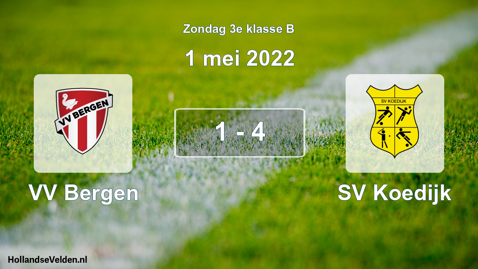 Total number of matches played: VV Bergen - SV Koedijk 1 - 4 (1 May 2022)