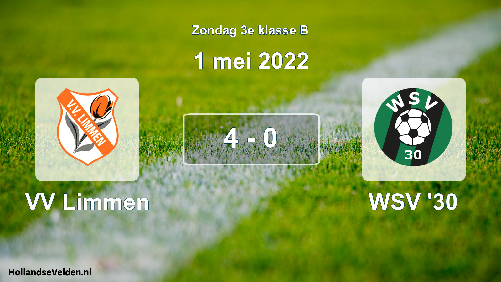 Total number of matches played: VV Limmen - WSV '30 4 - 0 (1 May 2022)