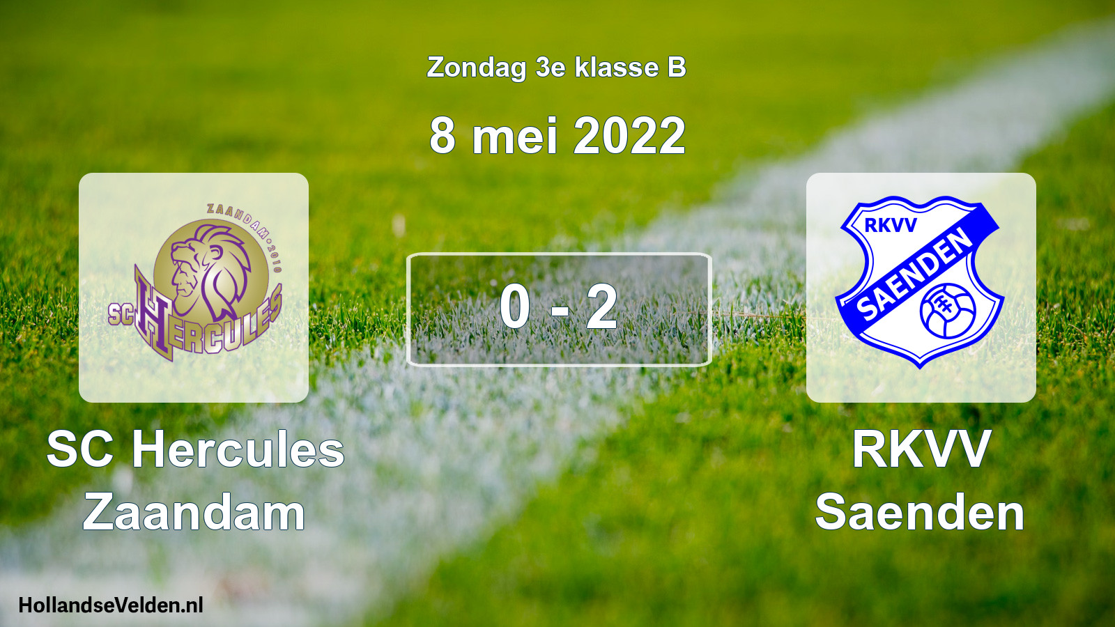 Total number of matches played: SC Hercules Zaandam - RKVV Saenden 0 - 2 (8 May 2022)