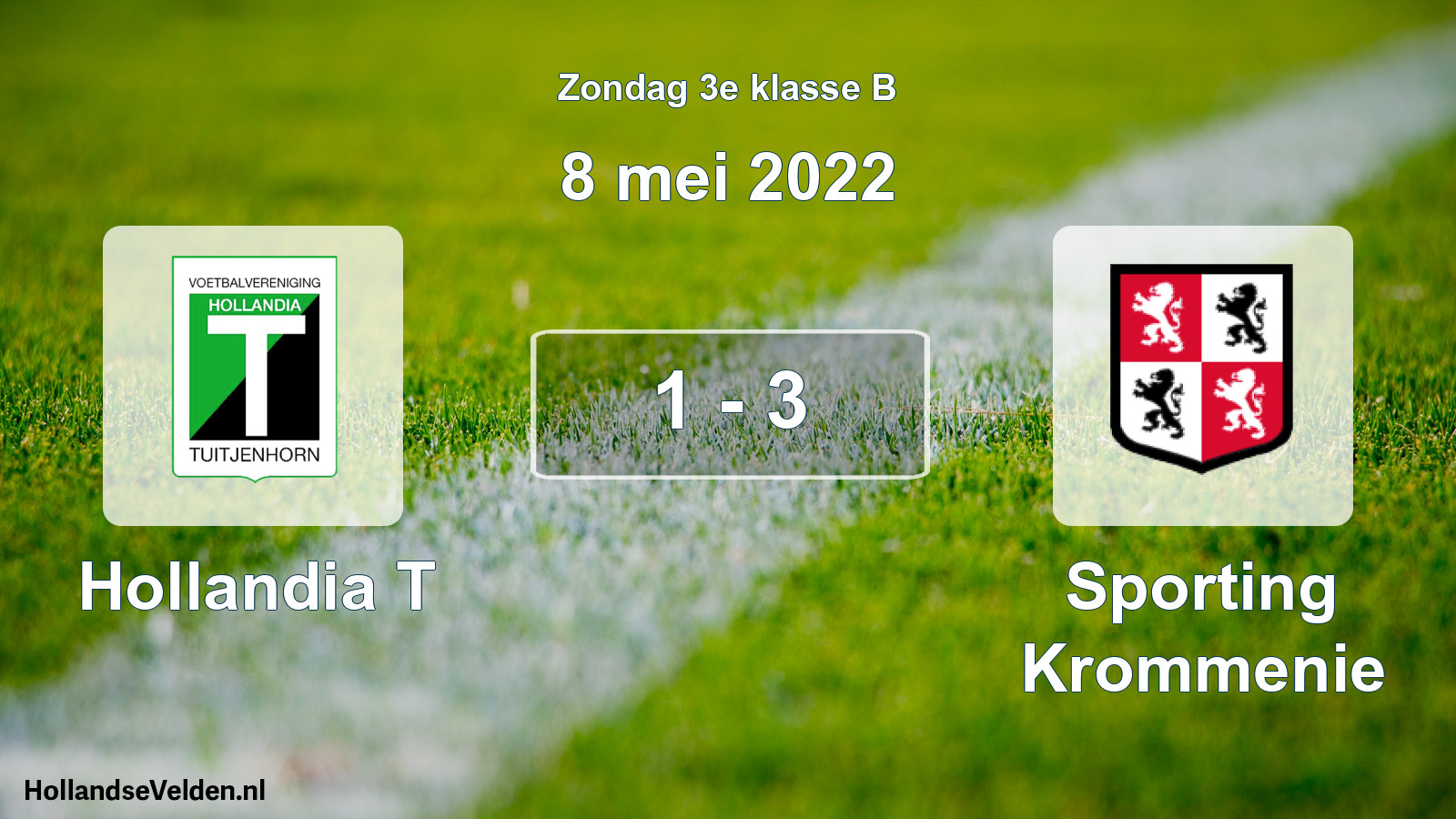 Total number of matches played: Hollandia T - Sporting Krommenie 1 - 3 (8 May 2022)