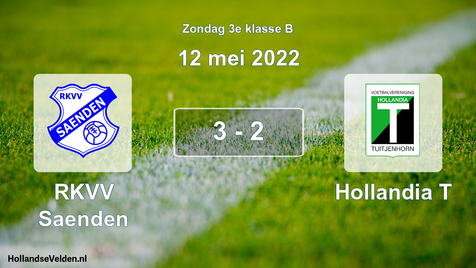 Total number of matches played: RKVV Saenden - Hollandia T 3 - 2 (12 May 2022)