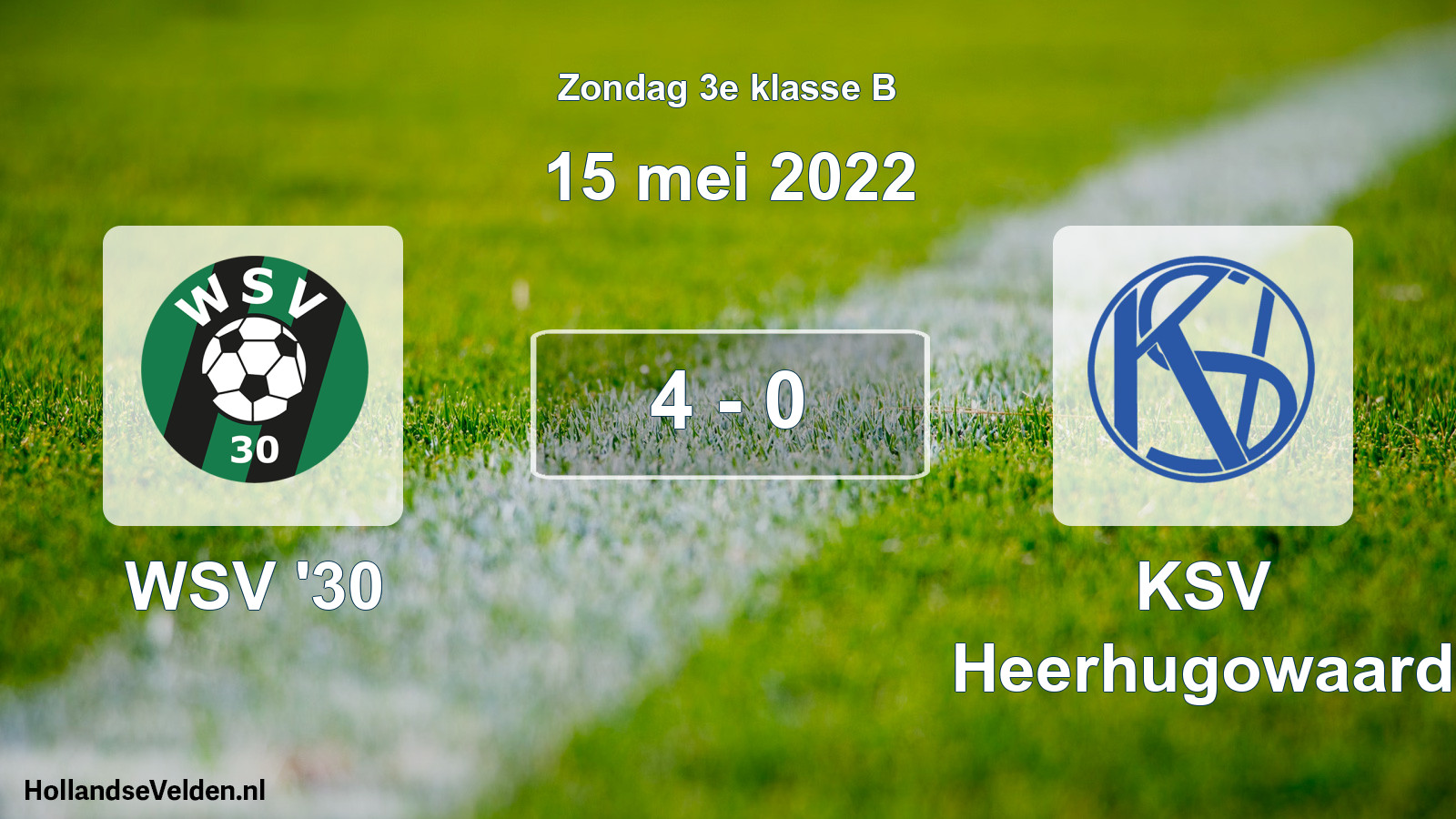 Total number of matches played: WSV '30 - KSV Heerhugowaard 4 - 0 (15 May 2022)