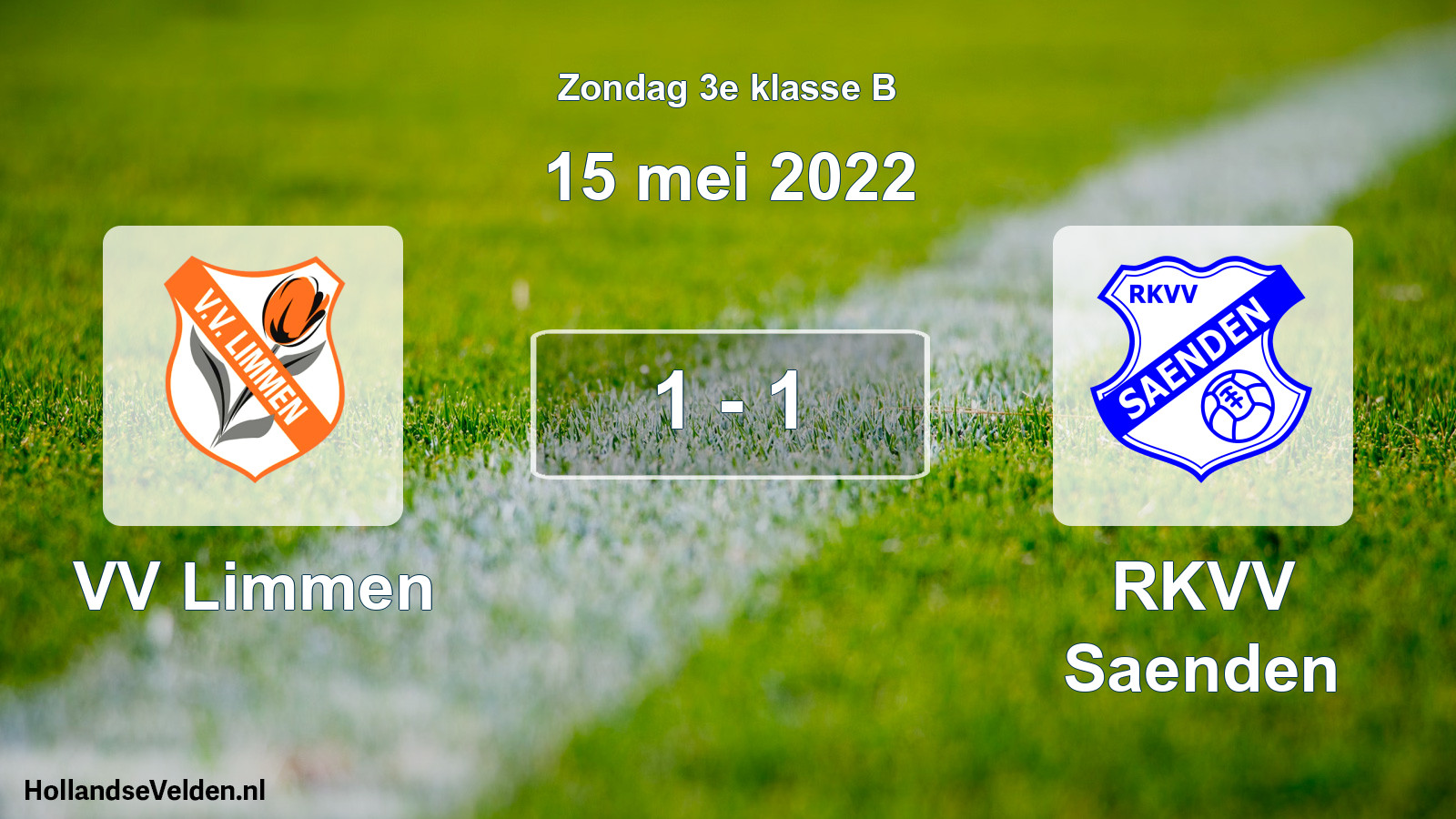 Total number of matches played: VV Limmen - RKVV Saenden 1 - 1 (15 May 2022)
