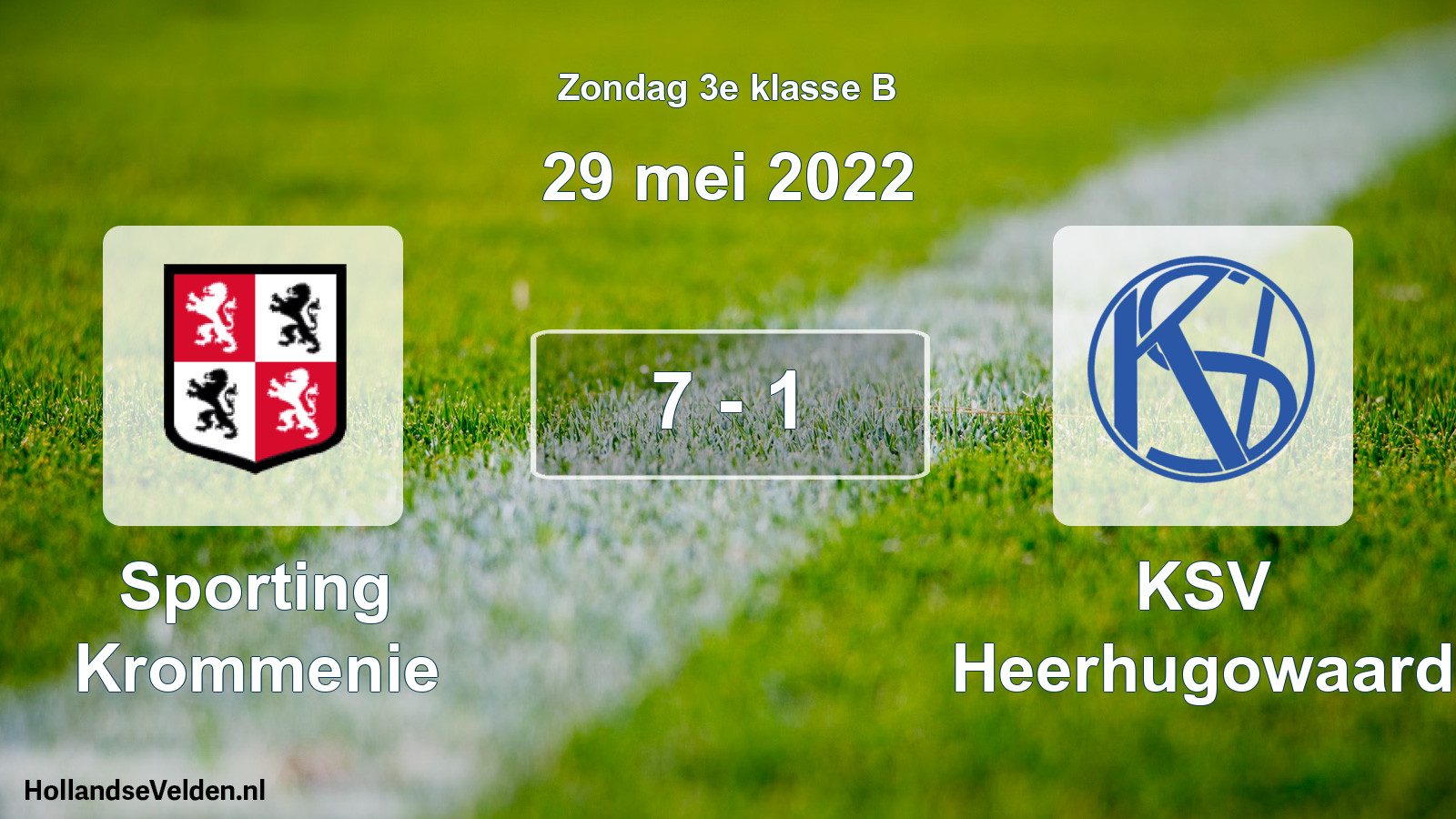 Total number of matches played: Sporting Krommenie - KSV Heerhugowaard 7 - 1 (29 May 2022)