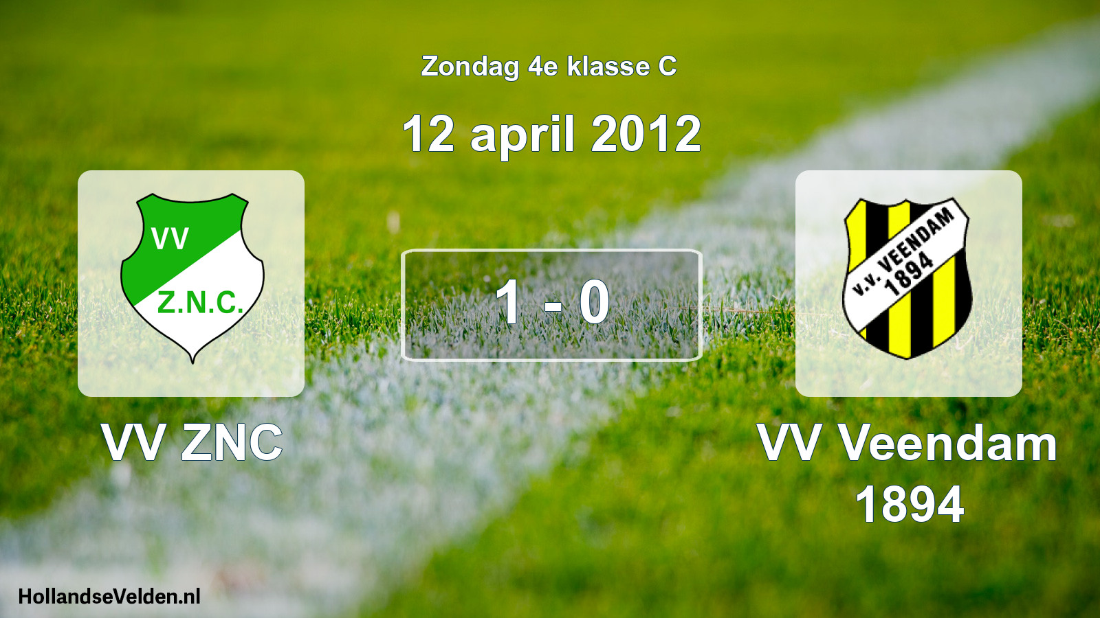Total number of matches played: VV ZNC - VV Veendam 1894 1 - 0 (12 April 2012)