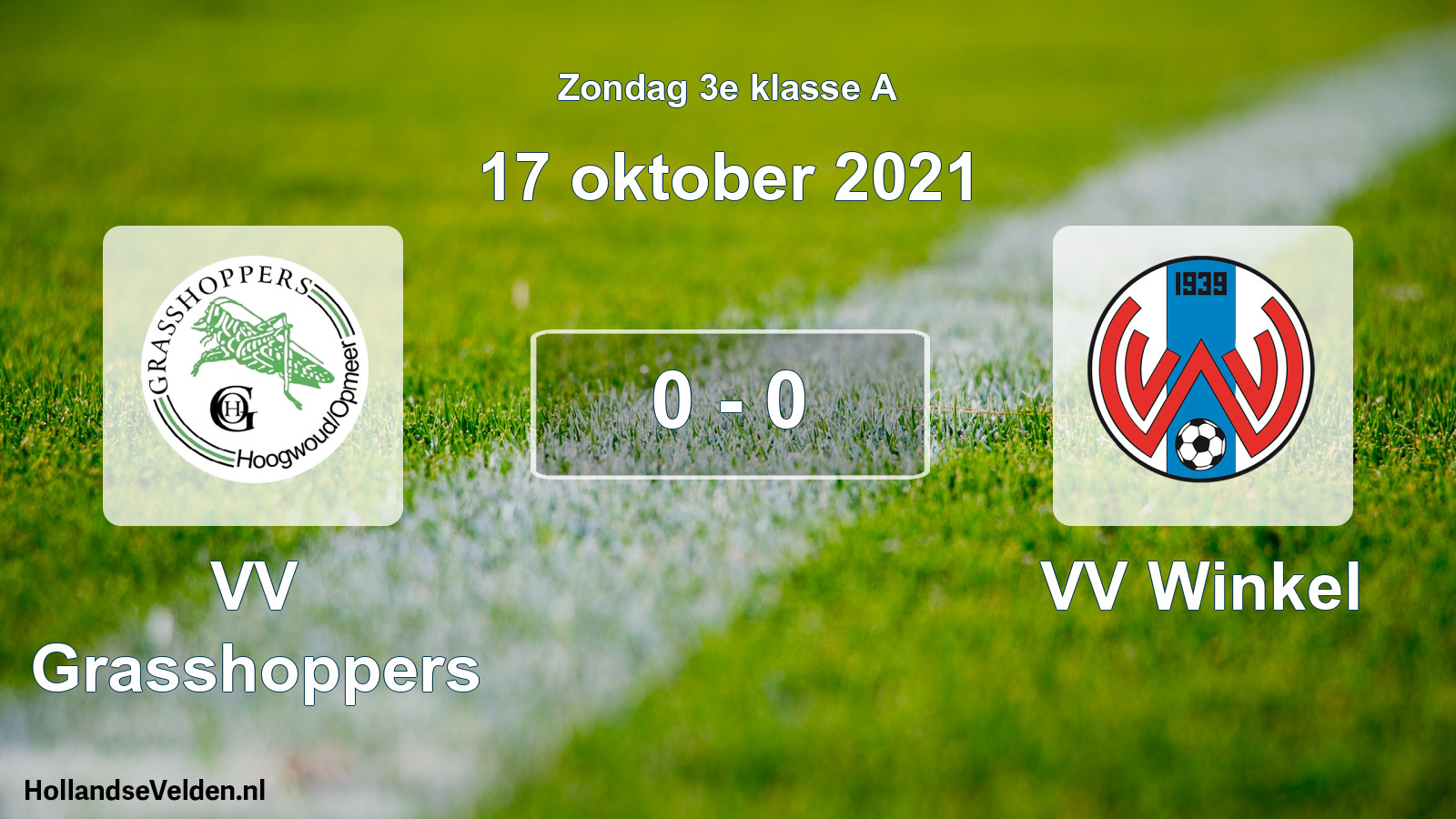 Total number of matches played: VV Grasshoppers - VV Winkel 0 - 0 (17 October 2021)