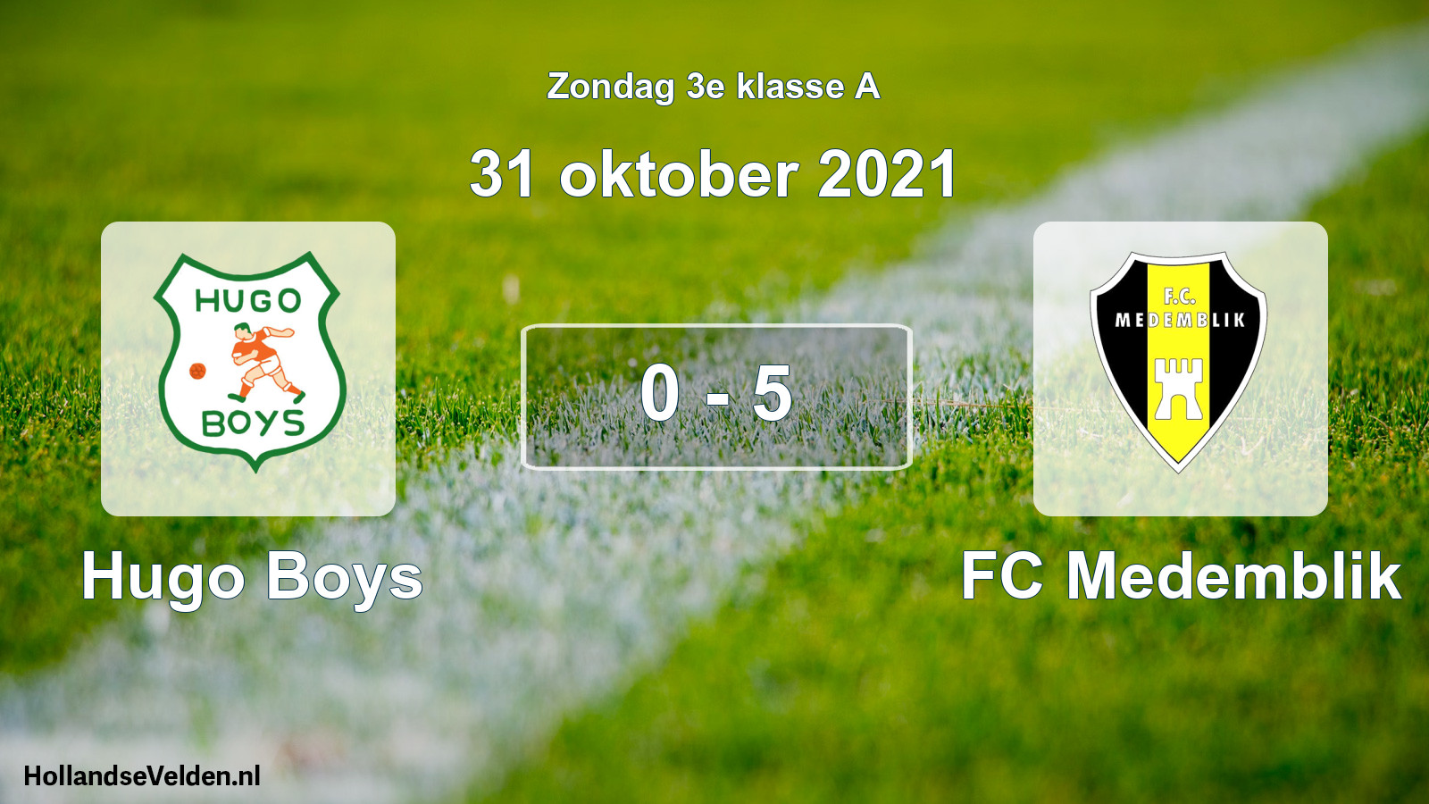 Total number of matches played: Hugo Boys - FC Medemblik 0 - 5 (31 October 2021)