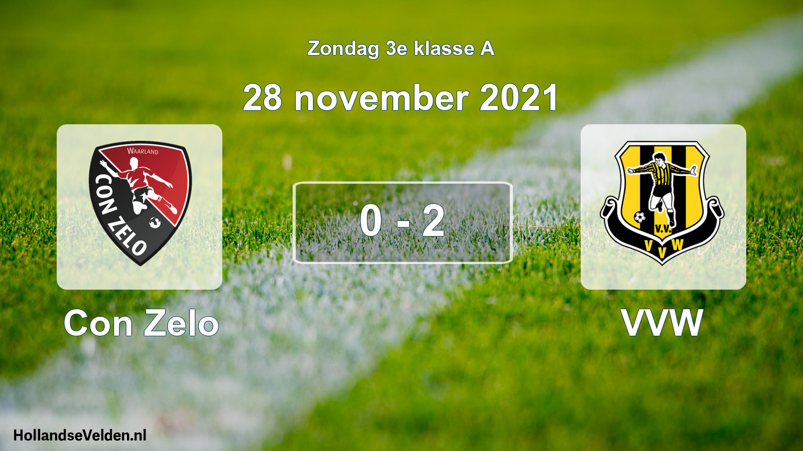 Total number of matches played: Con Zelo - VVW 0 - 2 (28 November 2021)