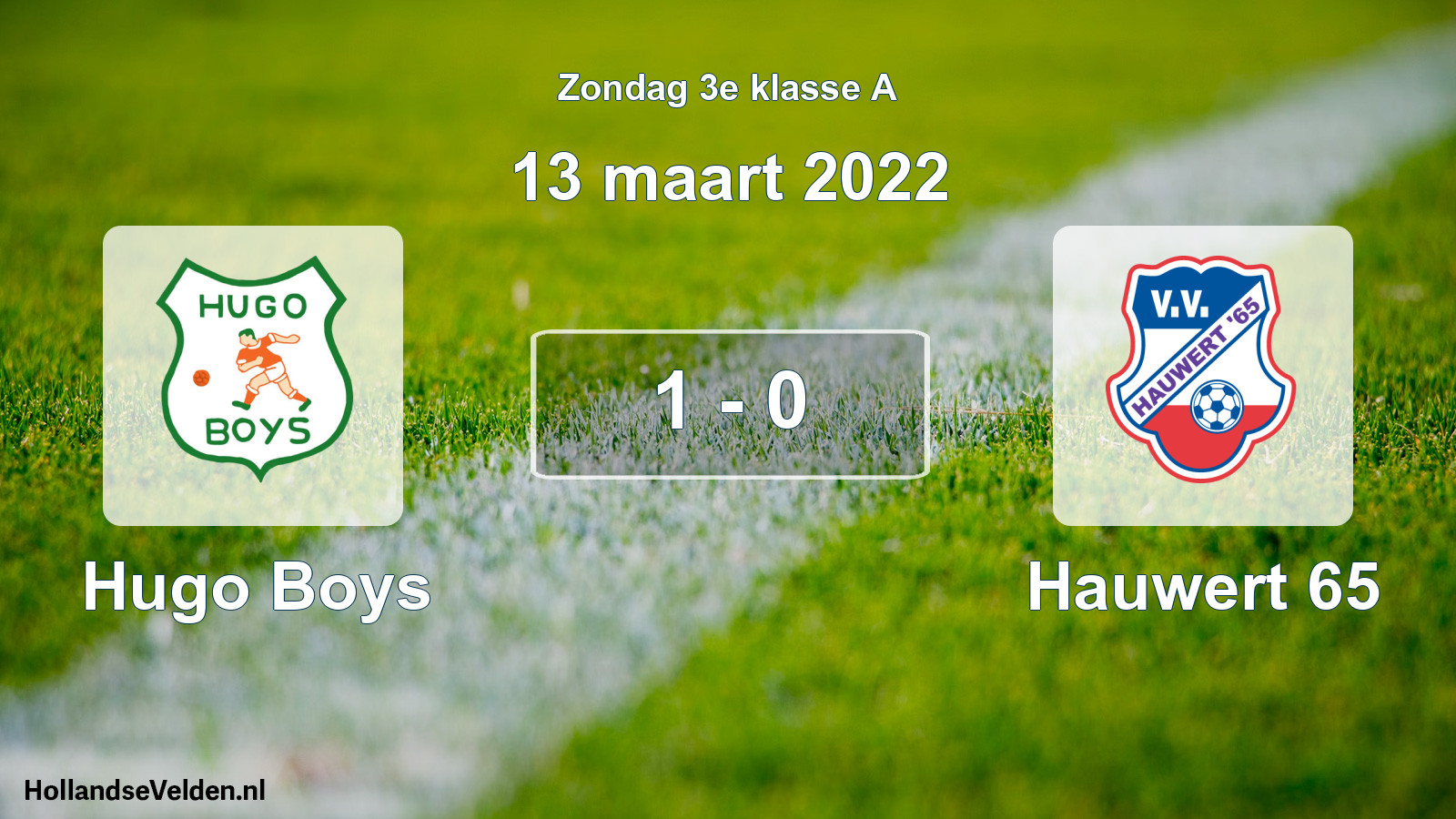 Total number of matches played: Hugo Boys - Hauwert 65 1 - 0 (13 March 2022)