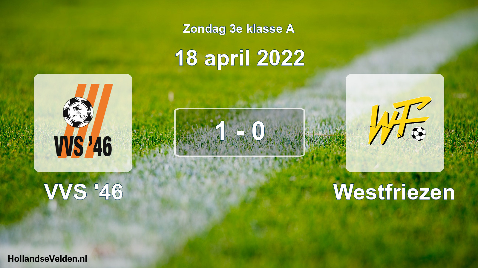Total number of matches played: VVS '46 - Westfriezen 1 - 0 (18 April 2022)