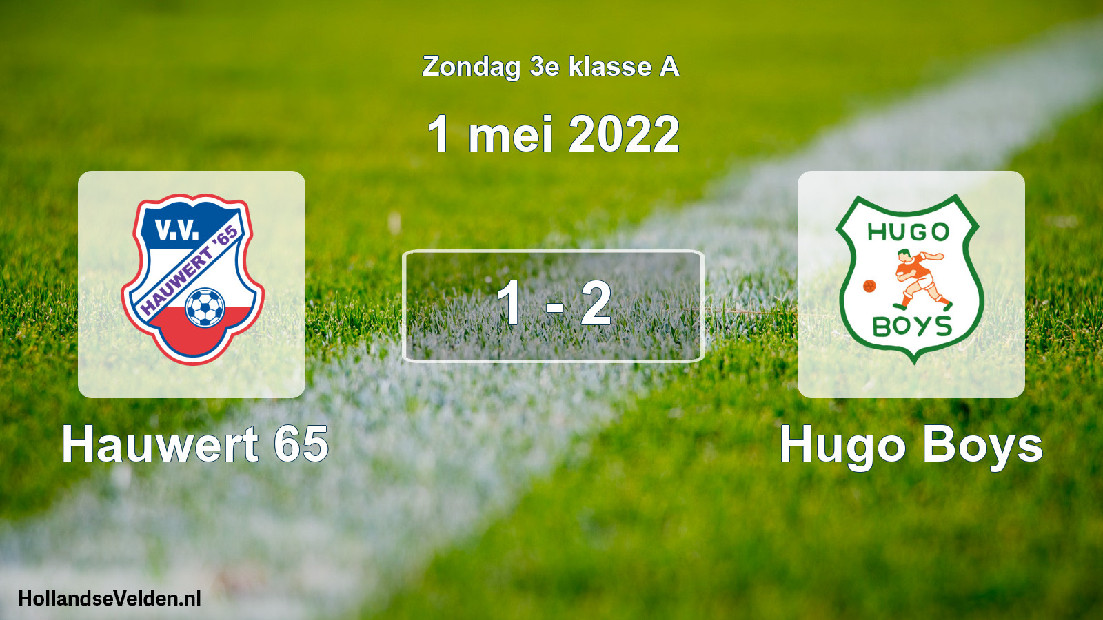 Total number of matches played: Hauwert 65 - Hugo Boys 1 - 2 (1 May 2022)