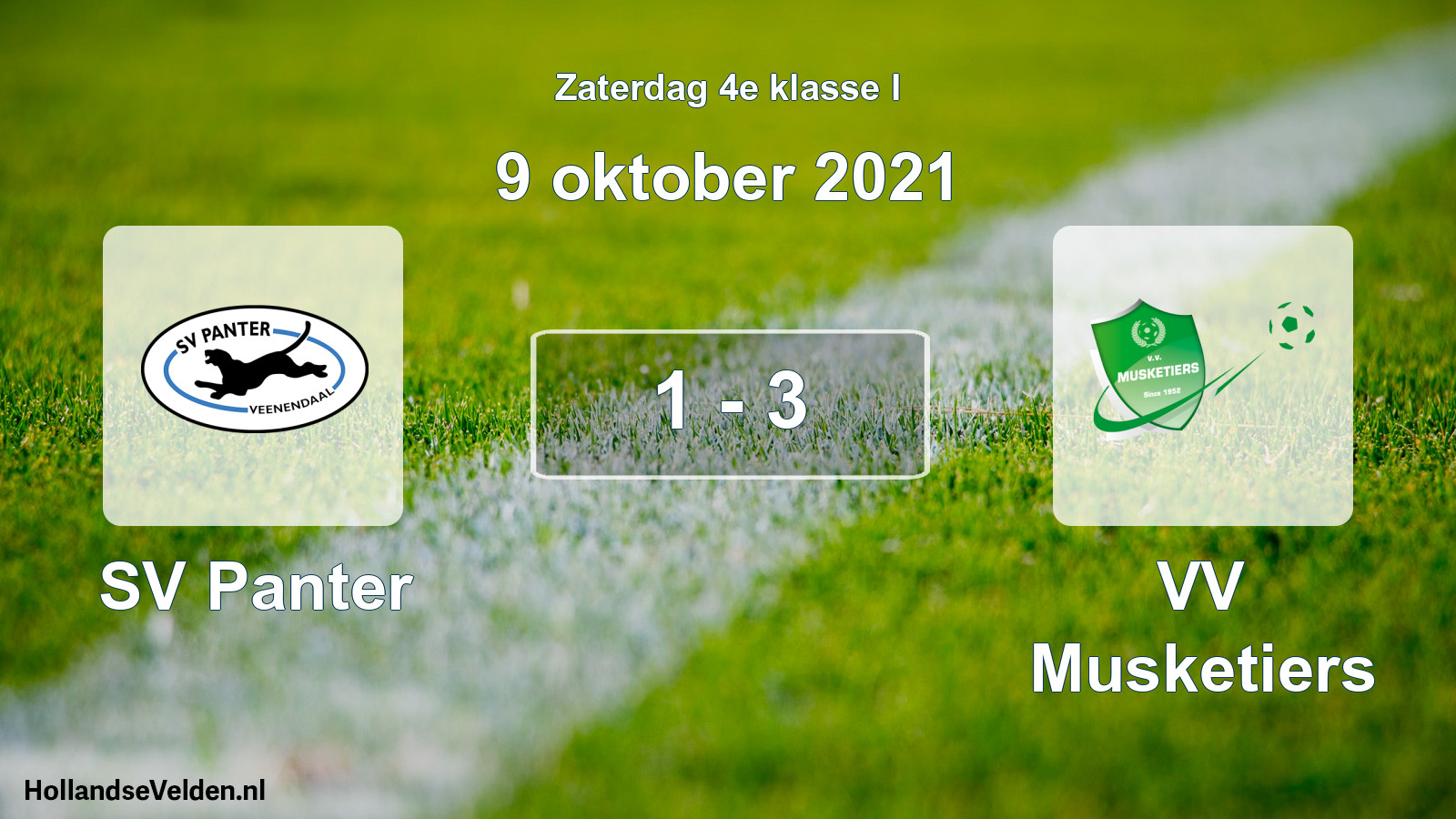 Total number of matches played: SV Panter - VV Musketiers 1 - 3 (9 October 2021)