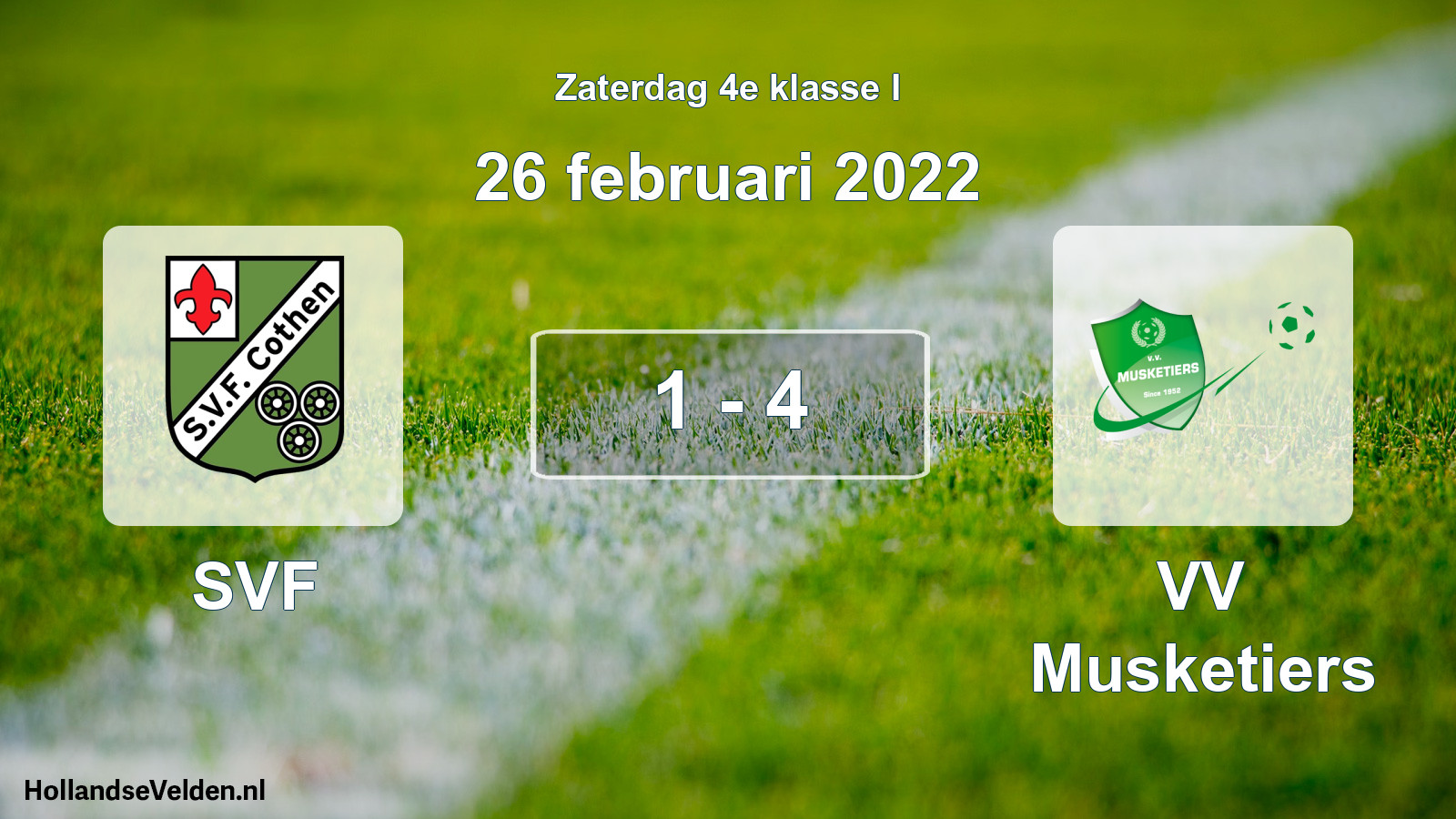 Total number of matches played: SVF - VV Musketiers 1 - 4 (26 February 2022)
