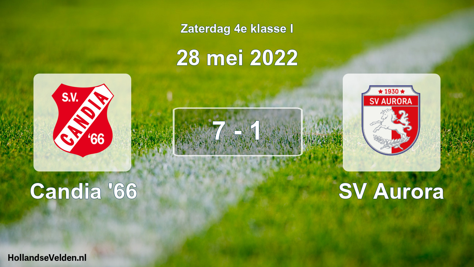 Total number of matches played: Candia '66 - SV Aurora 7 - 1 (28 May 2022)
