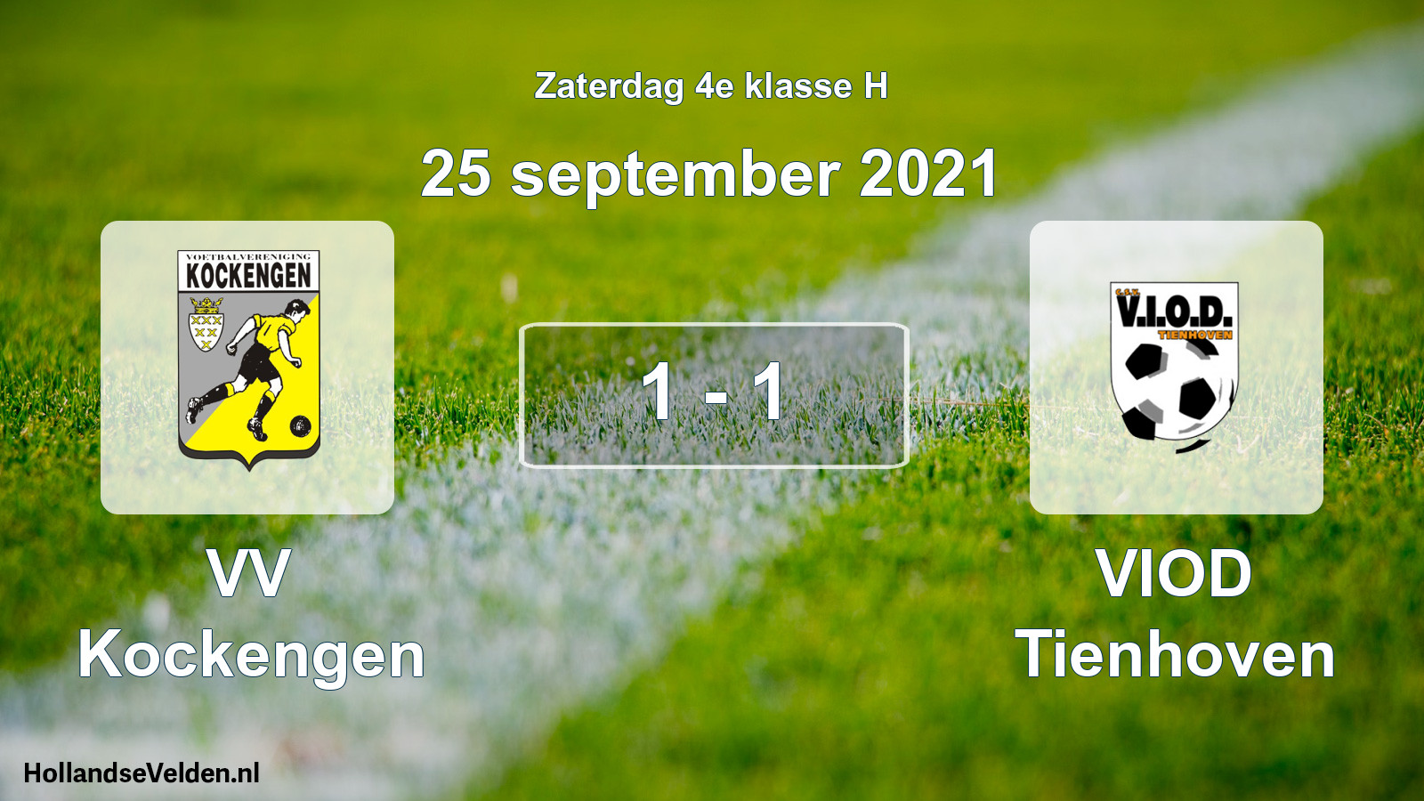 Total number of matches played: VV Kockengen - VIOD Tienhoven 1 - 1 (25 September 2021)