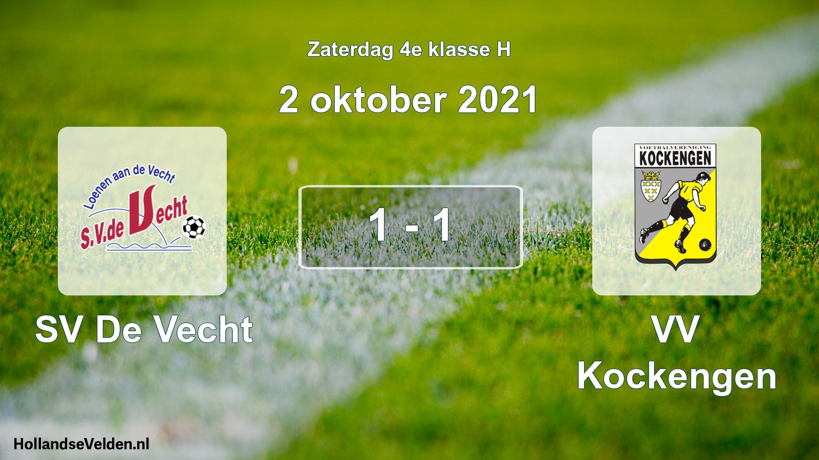 Total number of matches played: SV De Vecht - VV Kockengen 1 - 1 (2 October 2021)