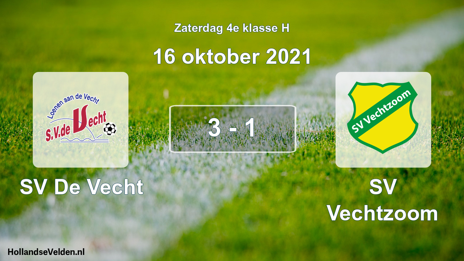 Total number of matches played: SV De Vecht - SV Vechtzoom 3 - 1 (16 October 2021)