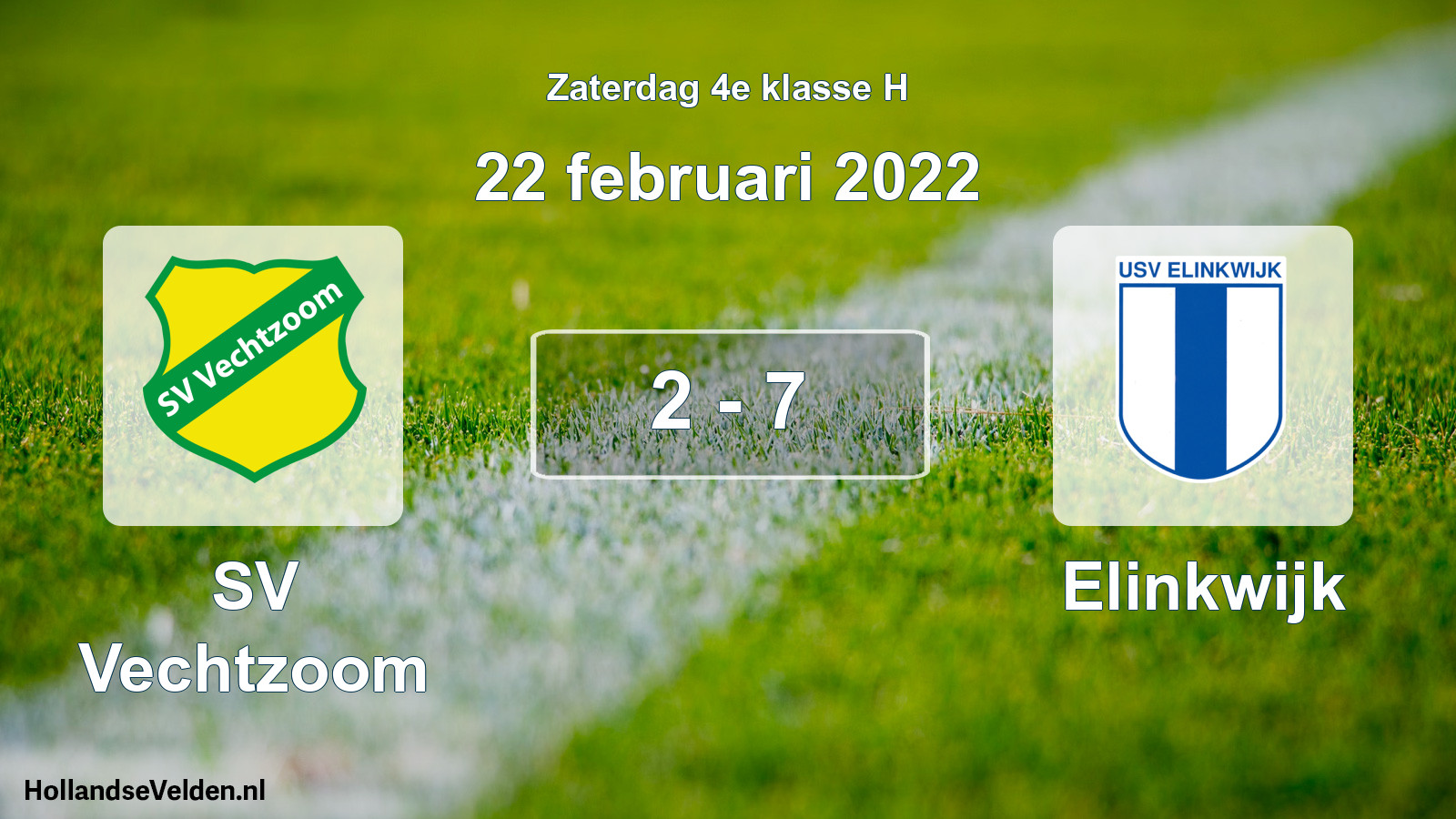 Total number of matches played: SV Vechtzoom - Elinkwijk 2 - 7 (22 February 2022)
