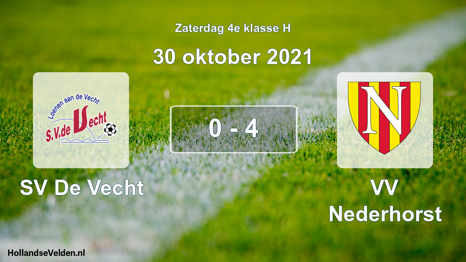Total number of matches played: SV De Vecht - VV Nederhorst 0 - 4 (30 October 2021)