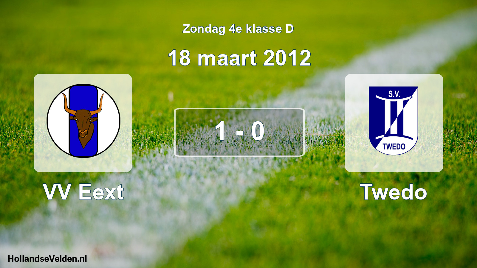 Total number of matches played: VV Eext - Twedo 1 - 0 (18 March 2012)