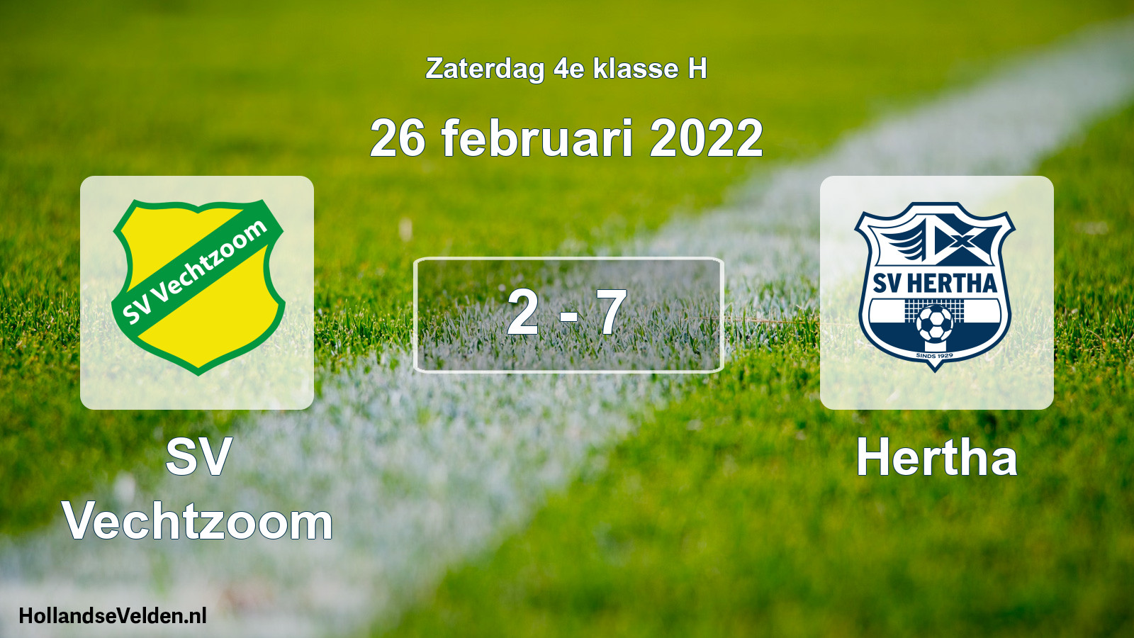 Total number of matches played: SV Vechtzoom - Hertha 2 - 7 (26 February 2022)