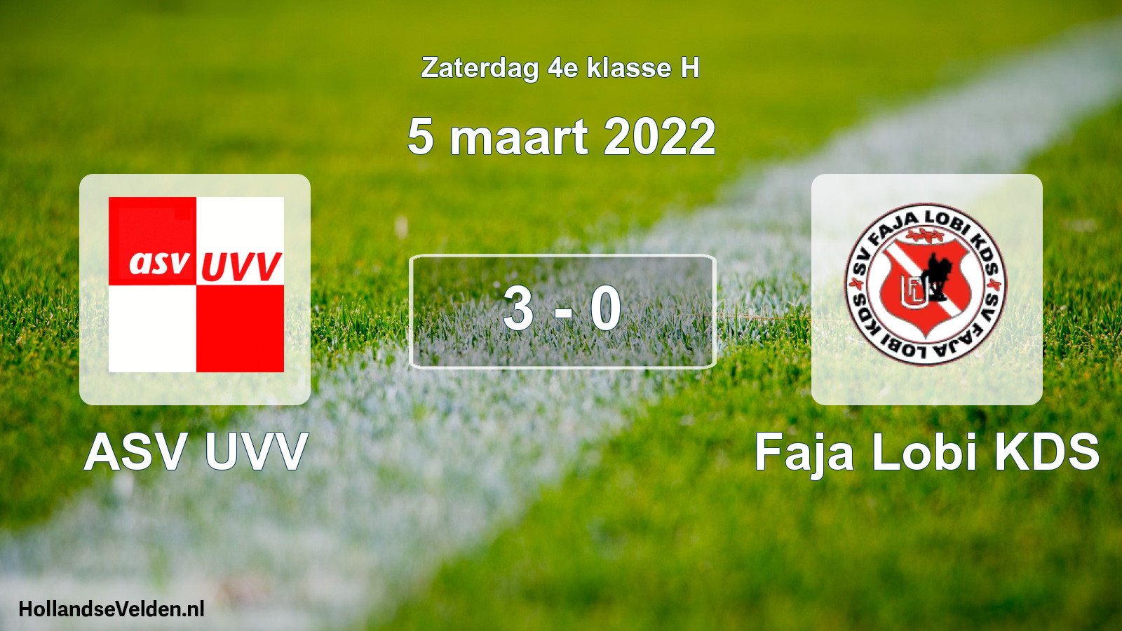 Total number of matches played: ASV UVV - Faja Lobi KDS 3 - 0 (5 March 2022)