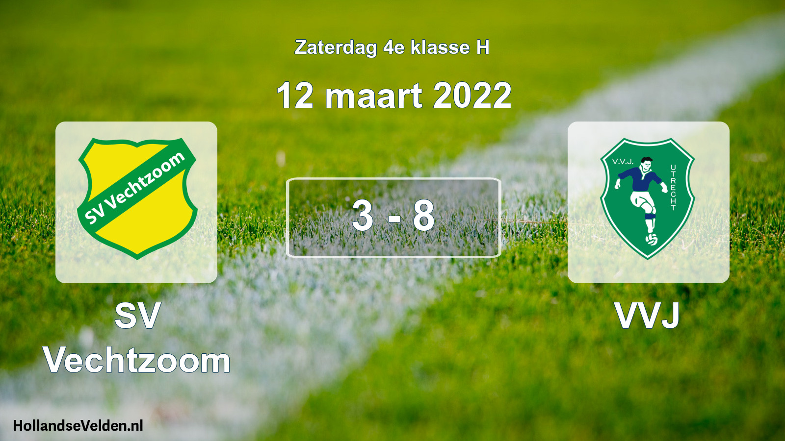 Total number of matches played: SV Vechtzoom - VVJ 3 - 8 (12 March 2022)