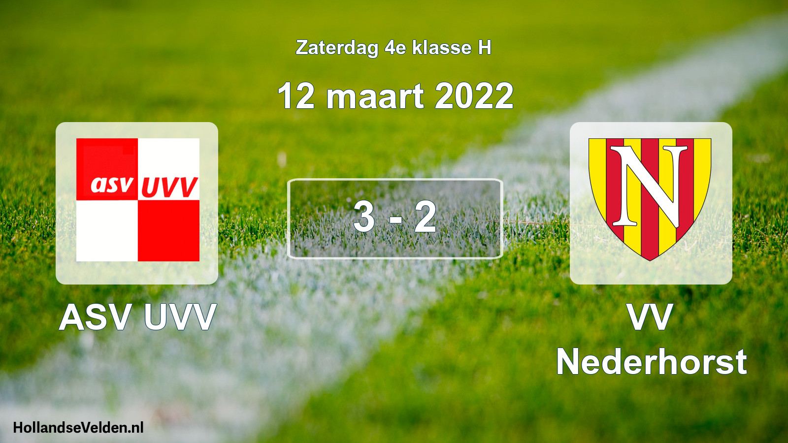 Total number of matches played: ASV UVV - VV Nederhorst 3 - 2 (12 March 2022)
