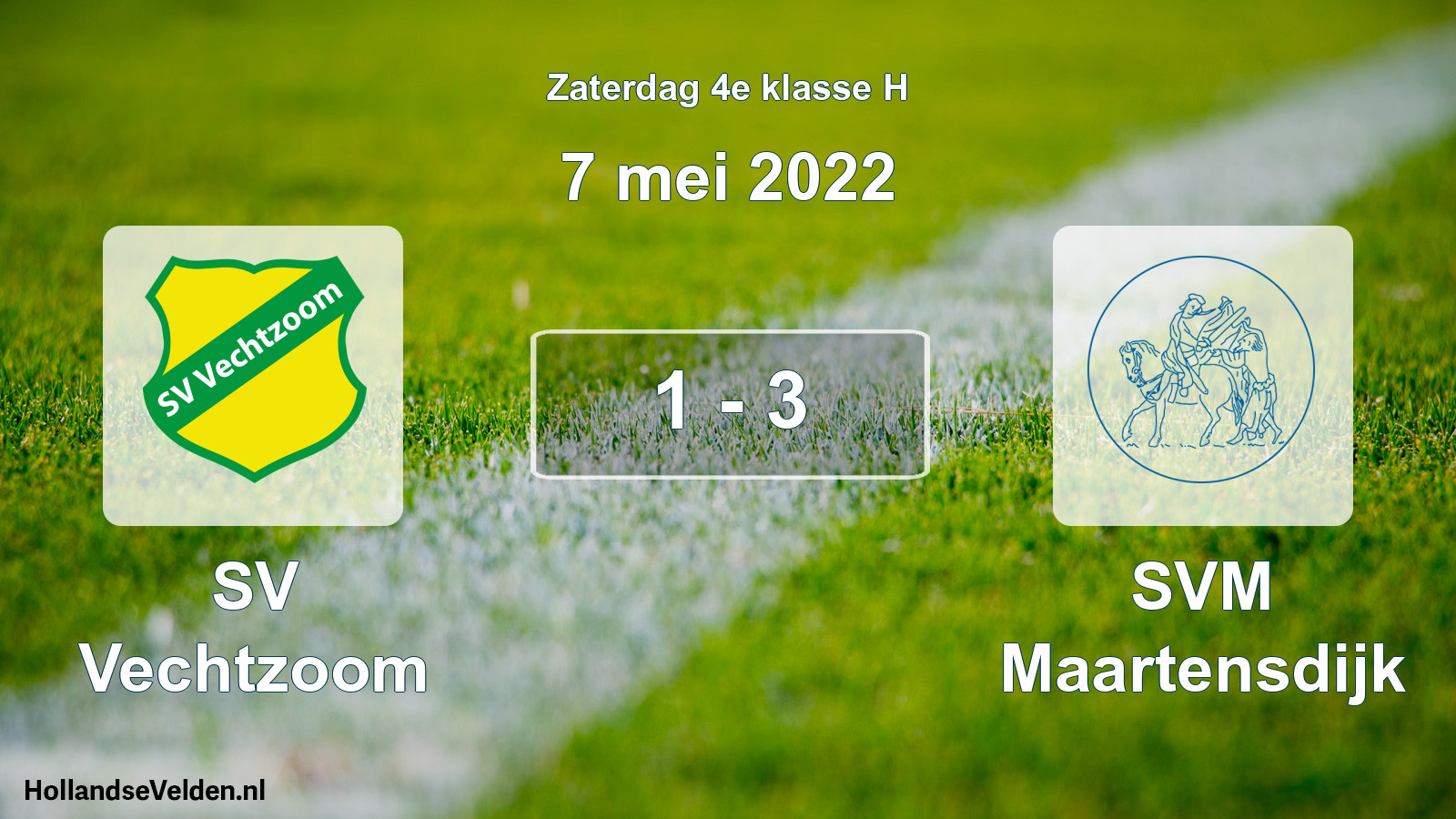Total number of matches played: SV Vechtzoom - SVM Maartensdijk 1 - 3 (7 May 2022)