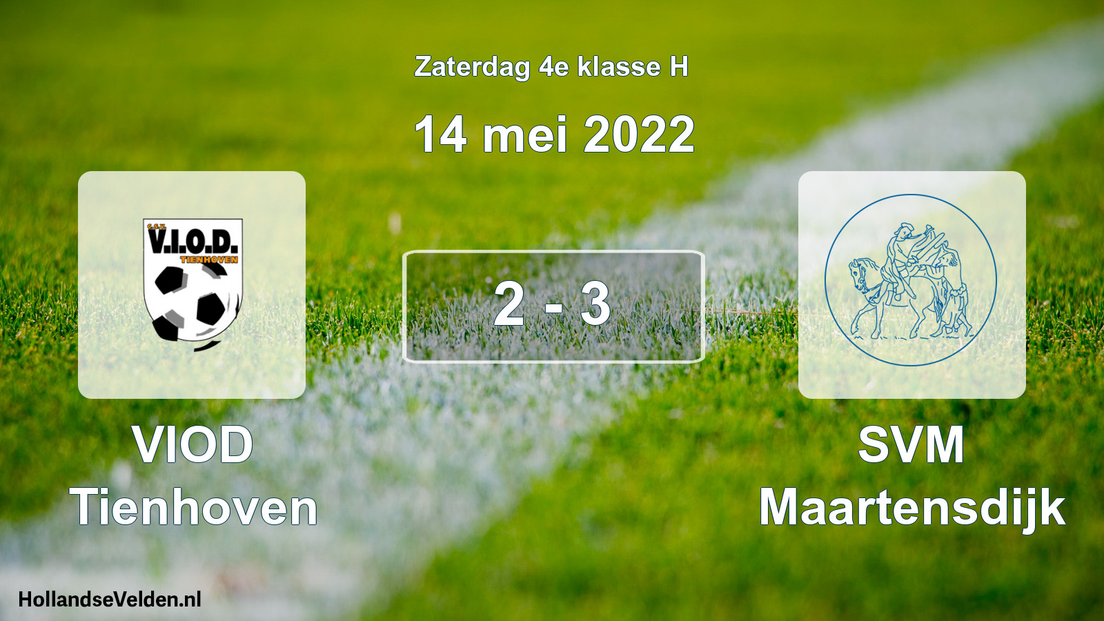 Total number of matches played: VIOD Tienhoven - SVM Maartensdijk 2 - 3 (14 May 2022)