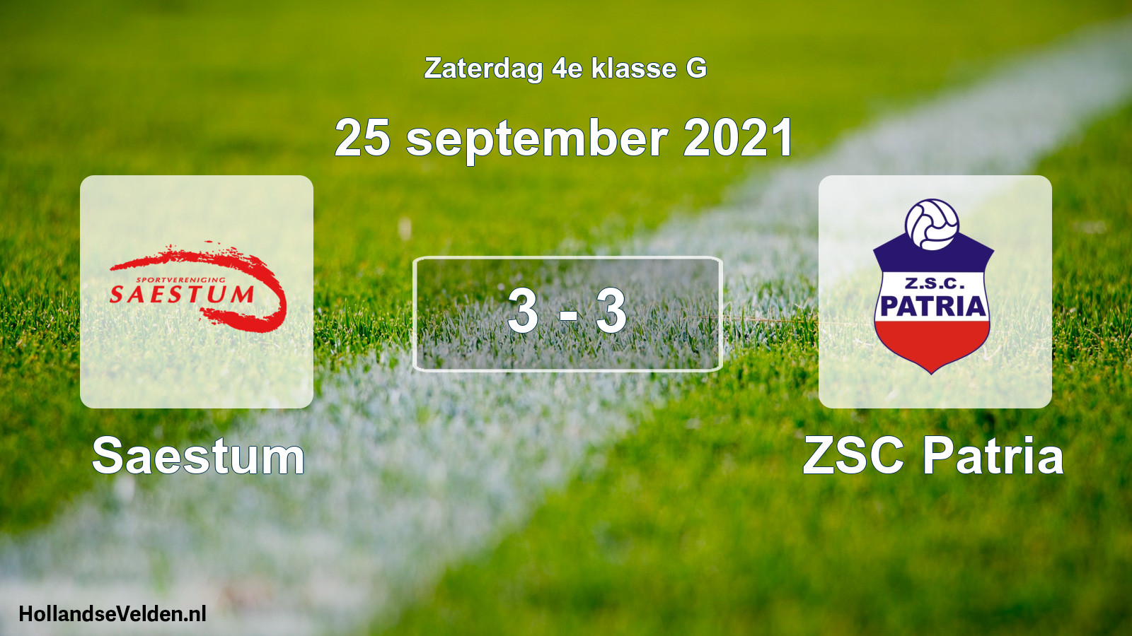Total number of matches played: Saestum - ZSC Patria 3 - 3 (25 September 2021)