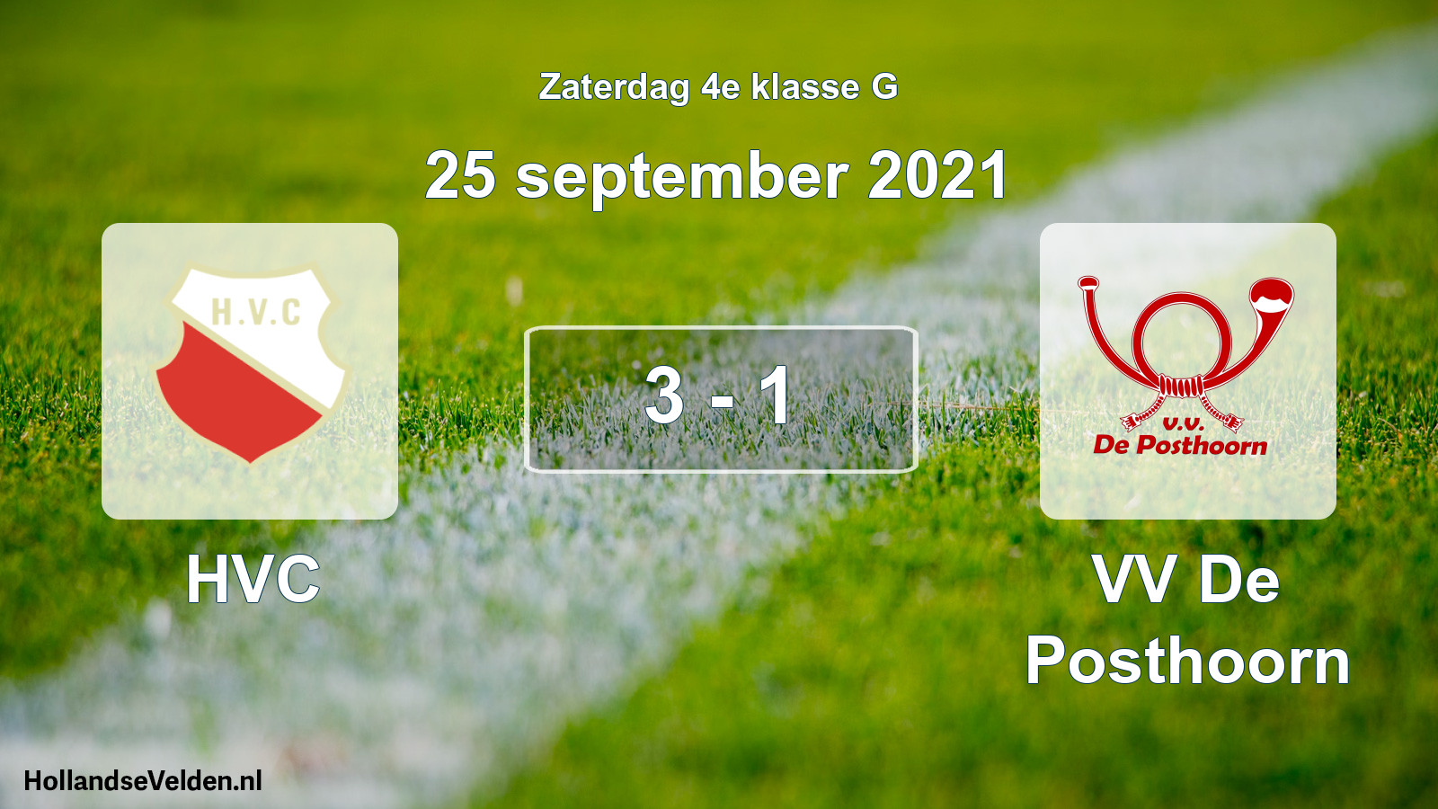 Total number of matches played: HVC - VV De Posthoorn 3 - 1 (25 September 2021)
