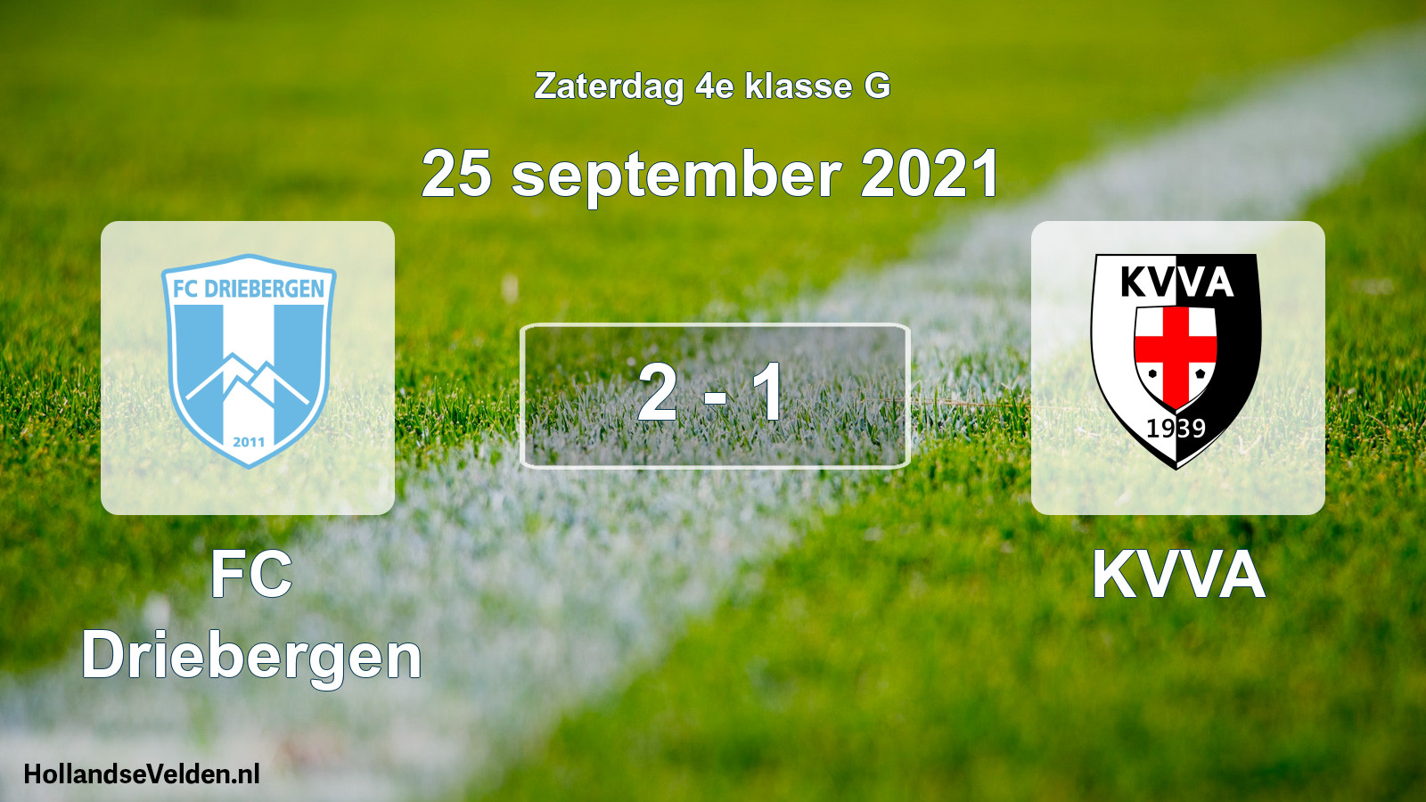 Total number of matches played: FC Driebergen - KVVA 2 - 1 (25 September 2021)